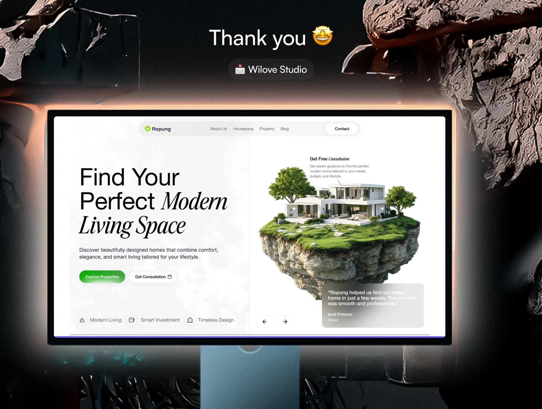 Ropung Realestate - Landing Page Web UI Kit 6