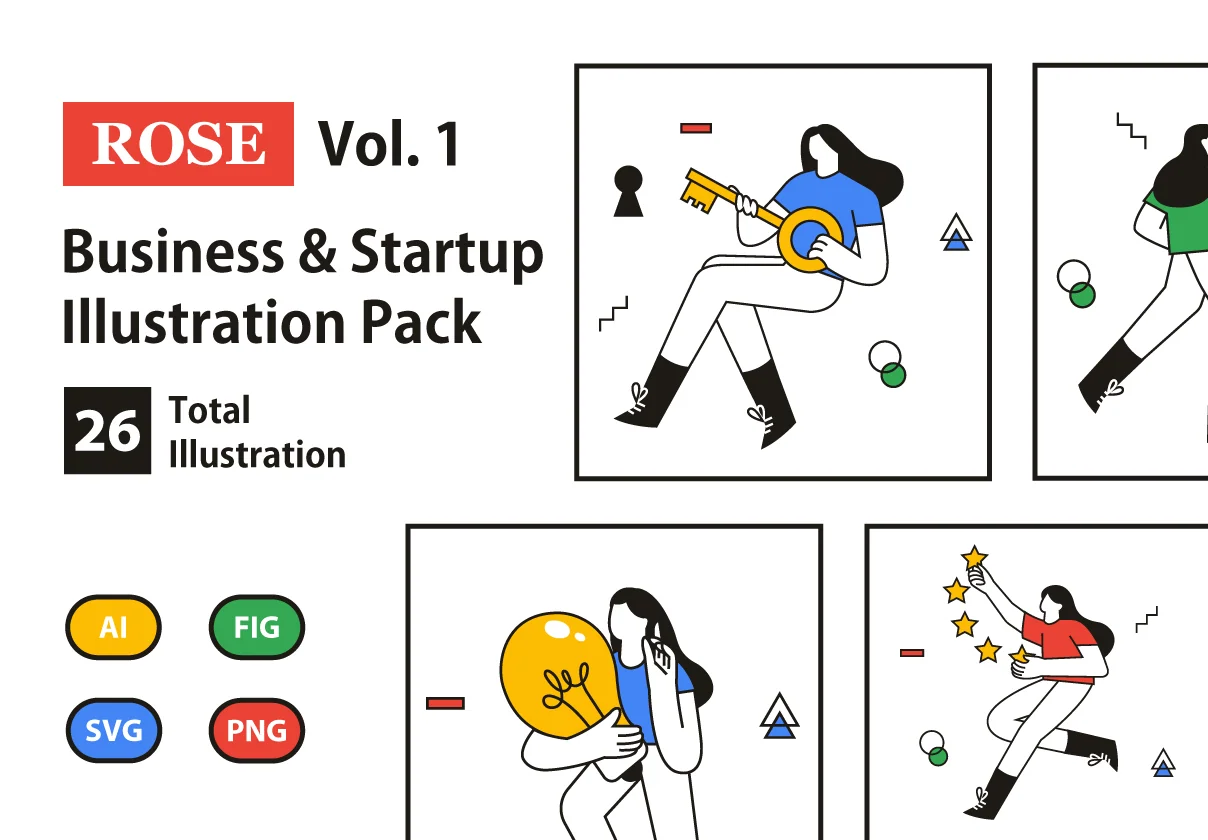 ROSE - Business & Startup Illustration Pack