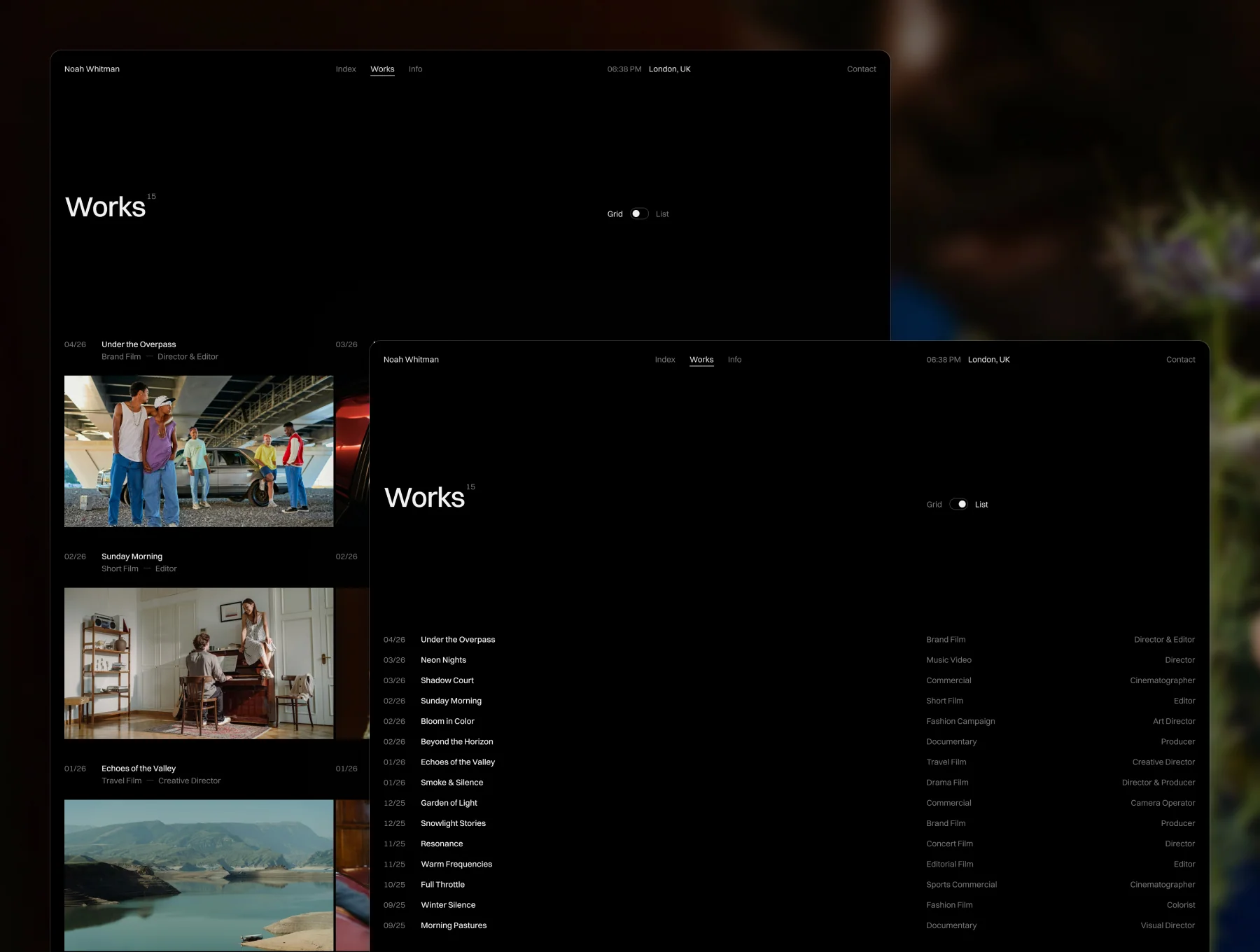 Whitman – Video Portfolio 3