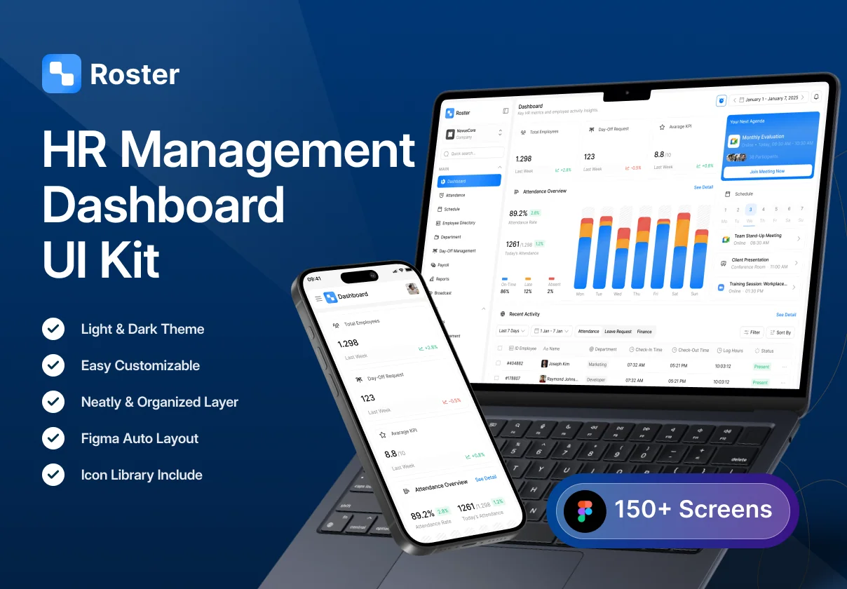 Roster - HR Management Dashboard UI Kit
