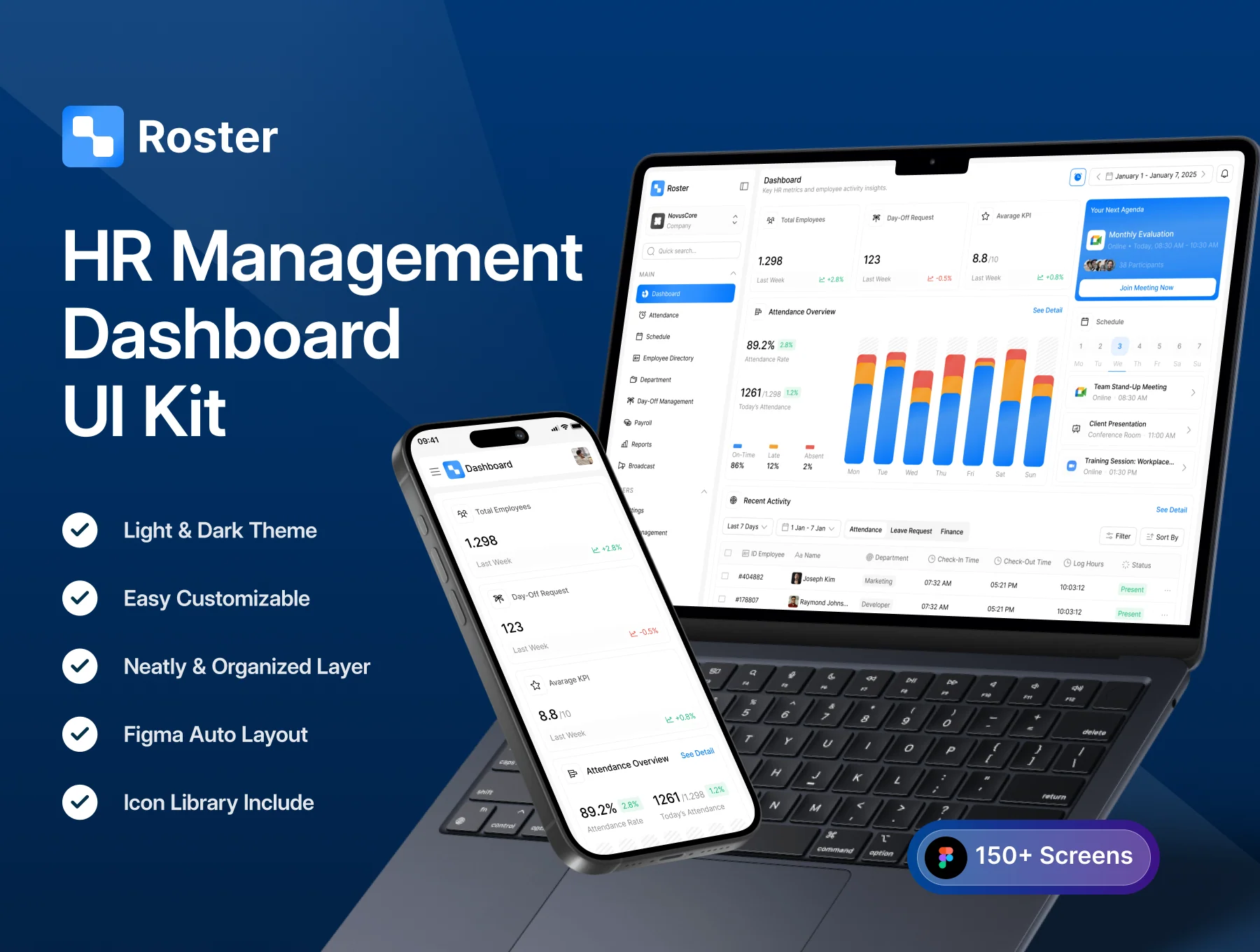 Roster - HR Management Dashboard UI Kit