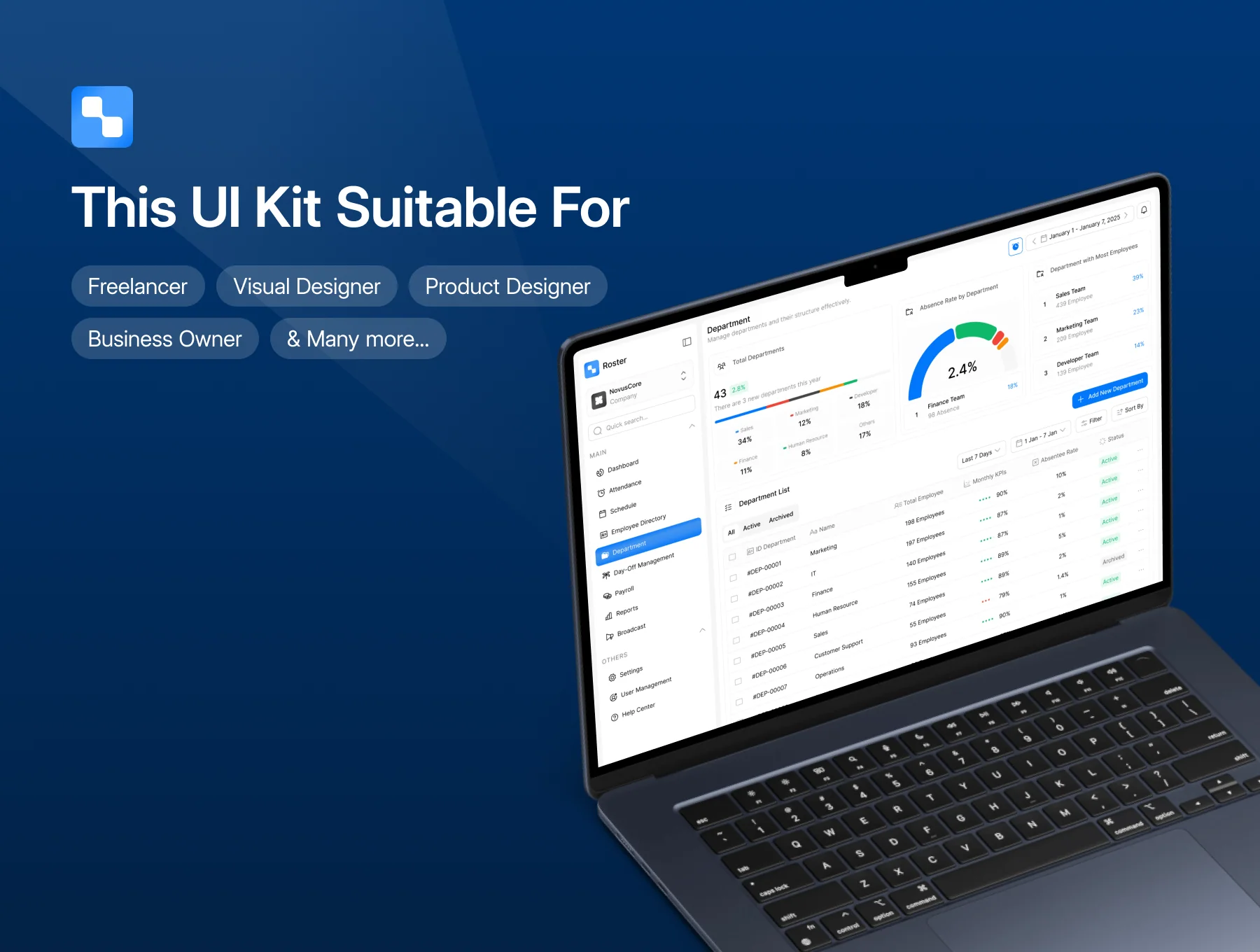 Roster - HR Management Dashboard UI Kit 3