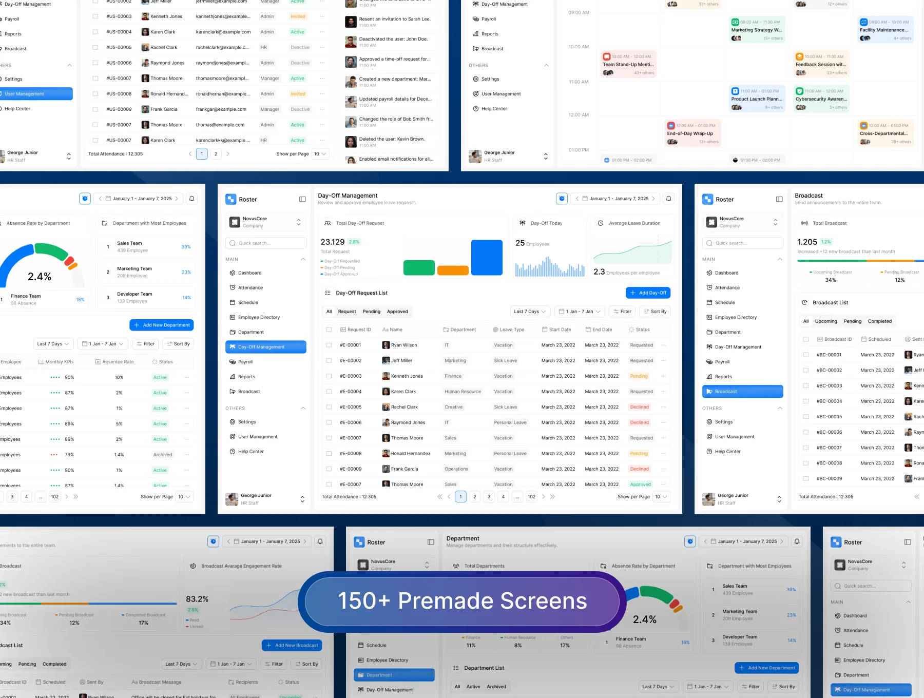 Roster - HR Management Dashboard UI Kit 5