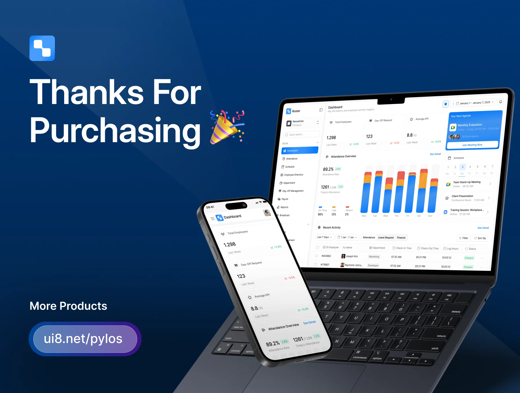 Roster - HR Management Dashboard UI Kit 8