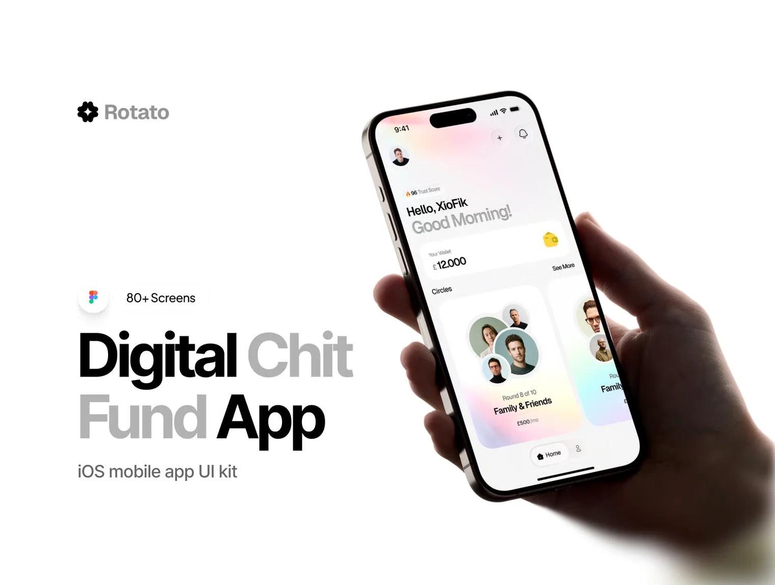 Rotato – Digital Chit Fund Fintech Mobile App UI Kit