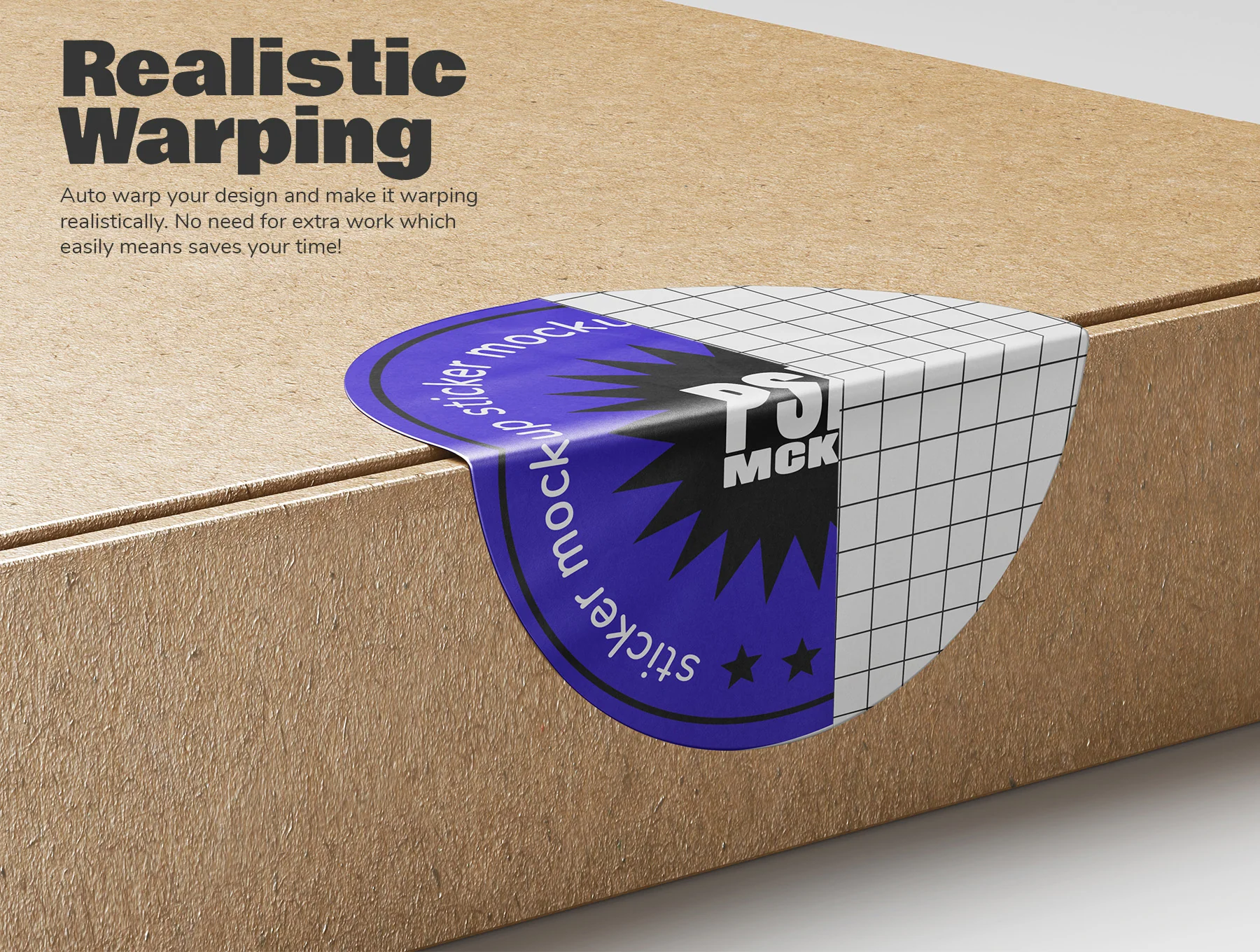 Round Sticker Label PSD Mockup Set - Seal Edition 6