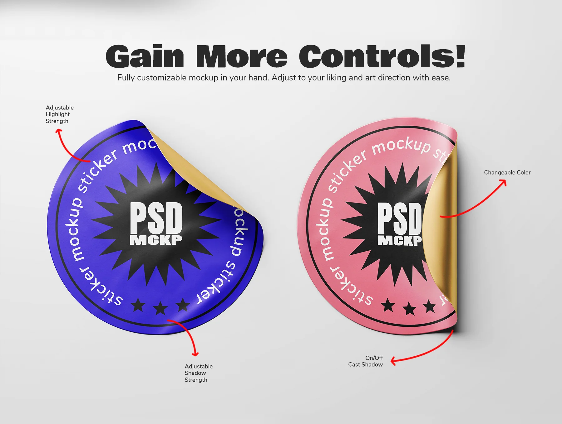 Round Sticker Label PSD Mockup Set - Vol. 01 4