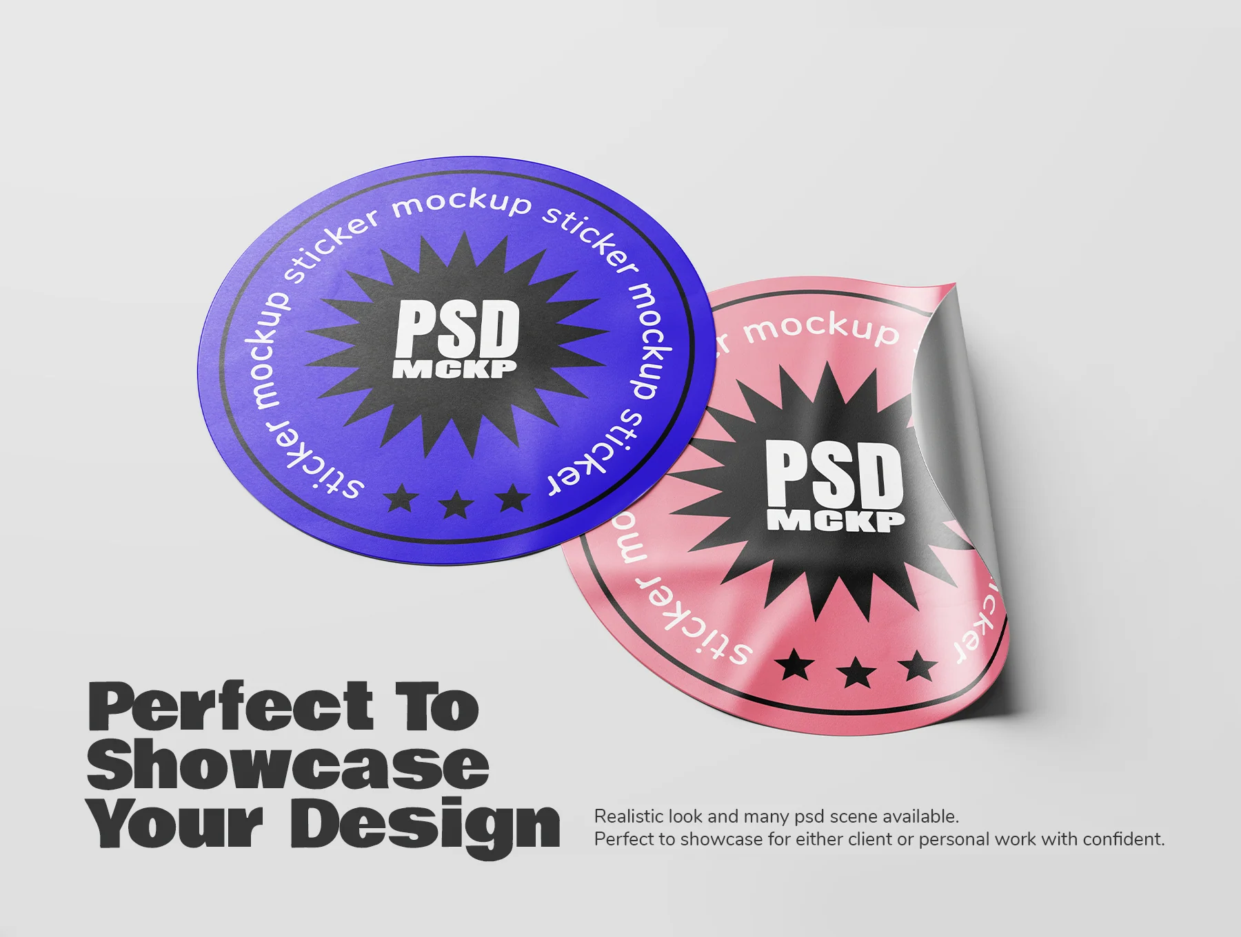 Round Sticker Label PSD Mockup Set - Vol. 01 5