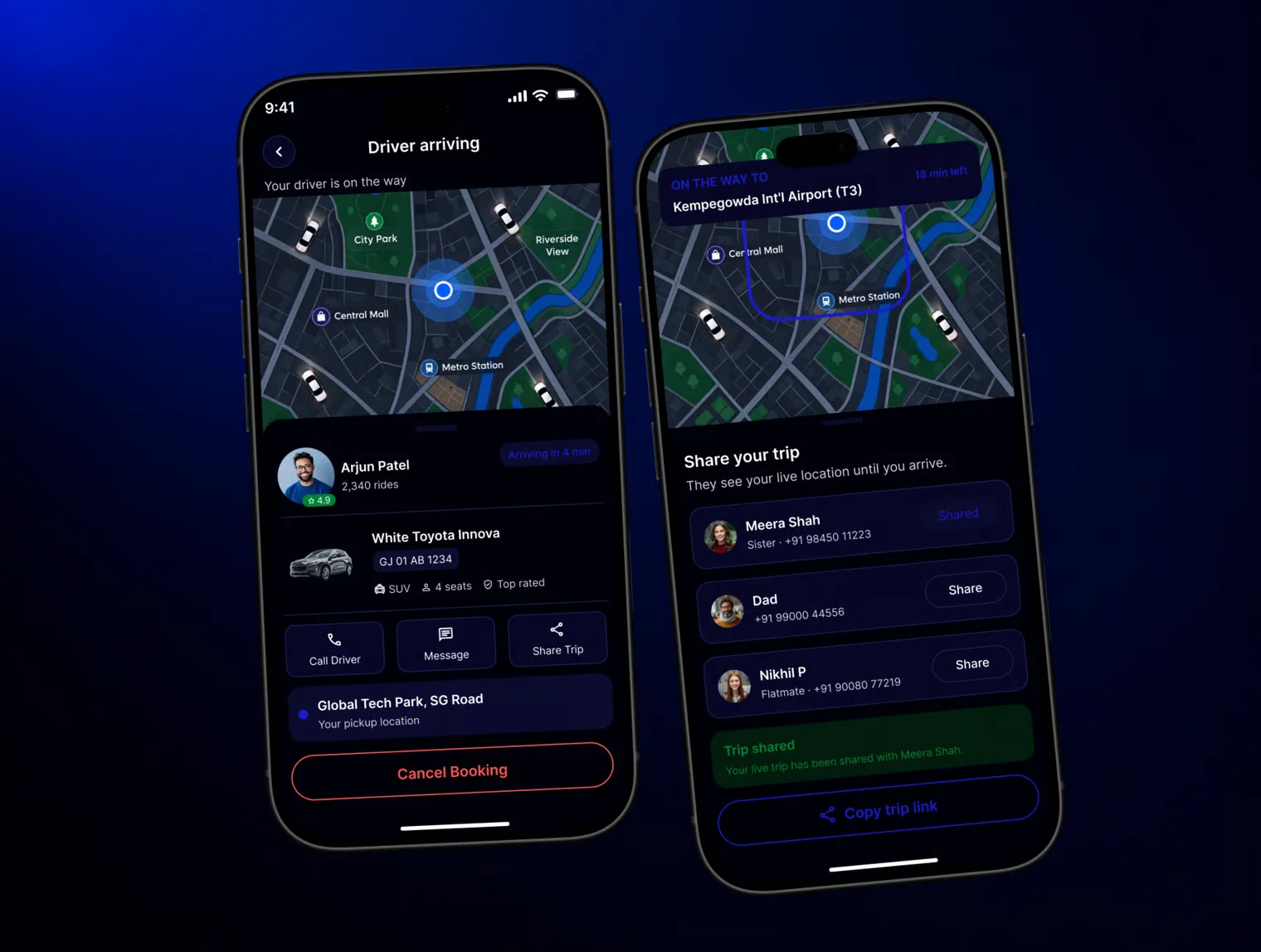 Rovio — Ride Sharing Mobile UI Kit 4