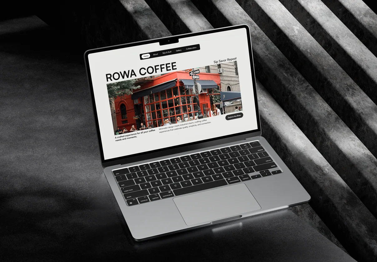 ROWA-Framer Minimalist Coffee Shop Template