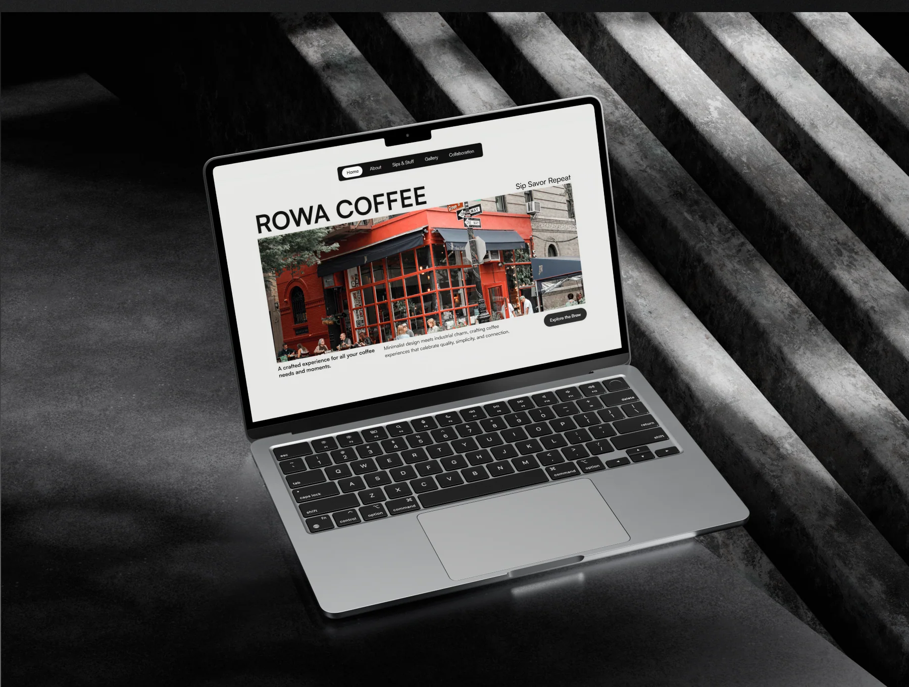 ROWA-Framer Minimalist Coffee Shop Template
