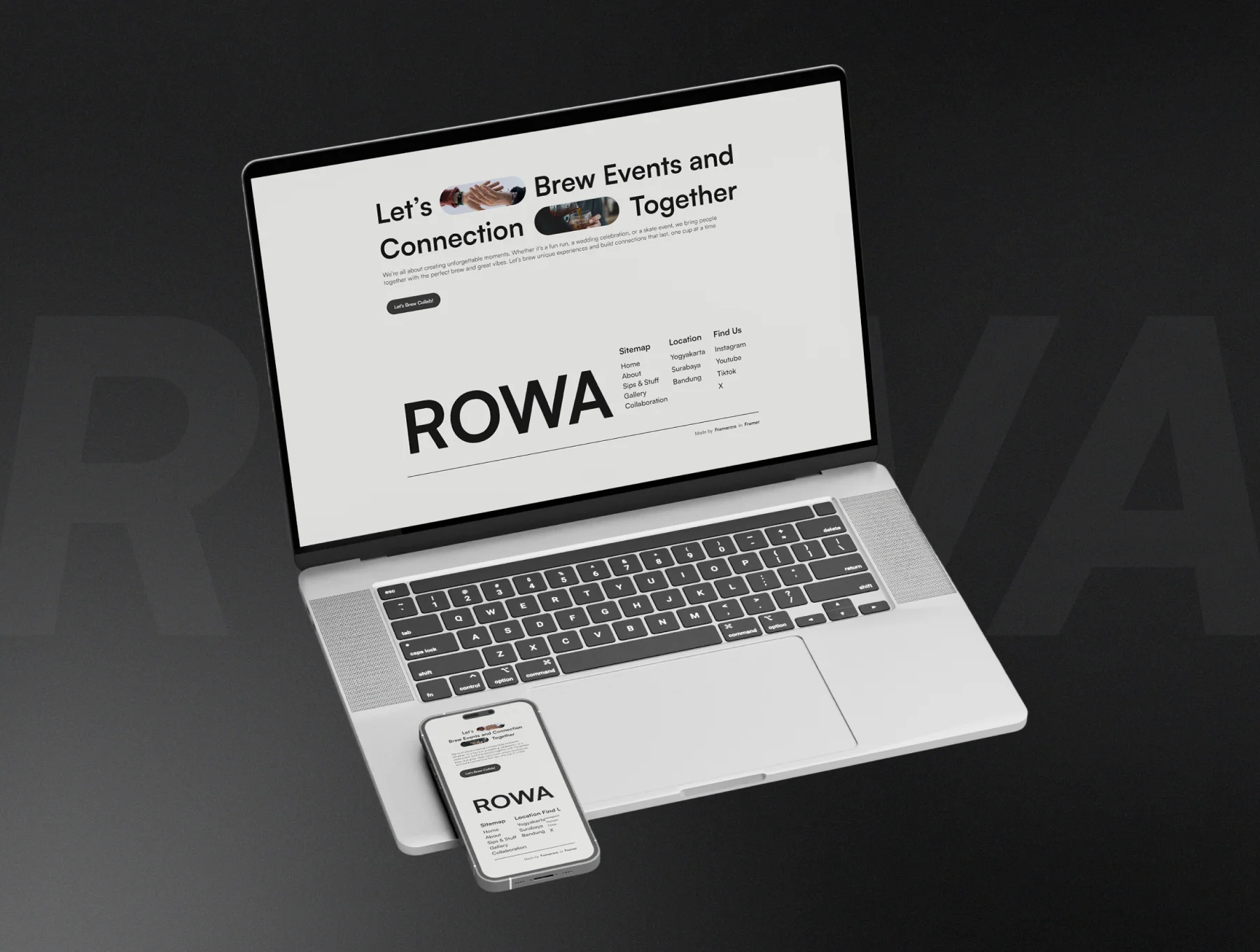 ROWA-Framer Minimalist Coffee Shop Template 3