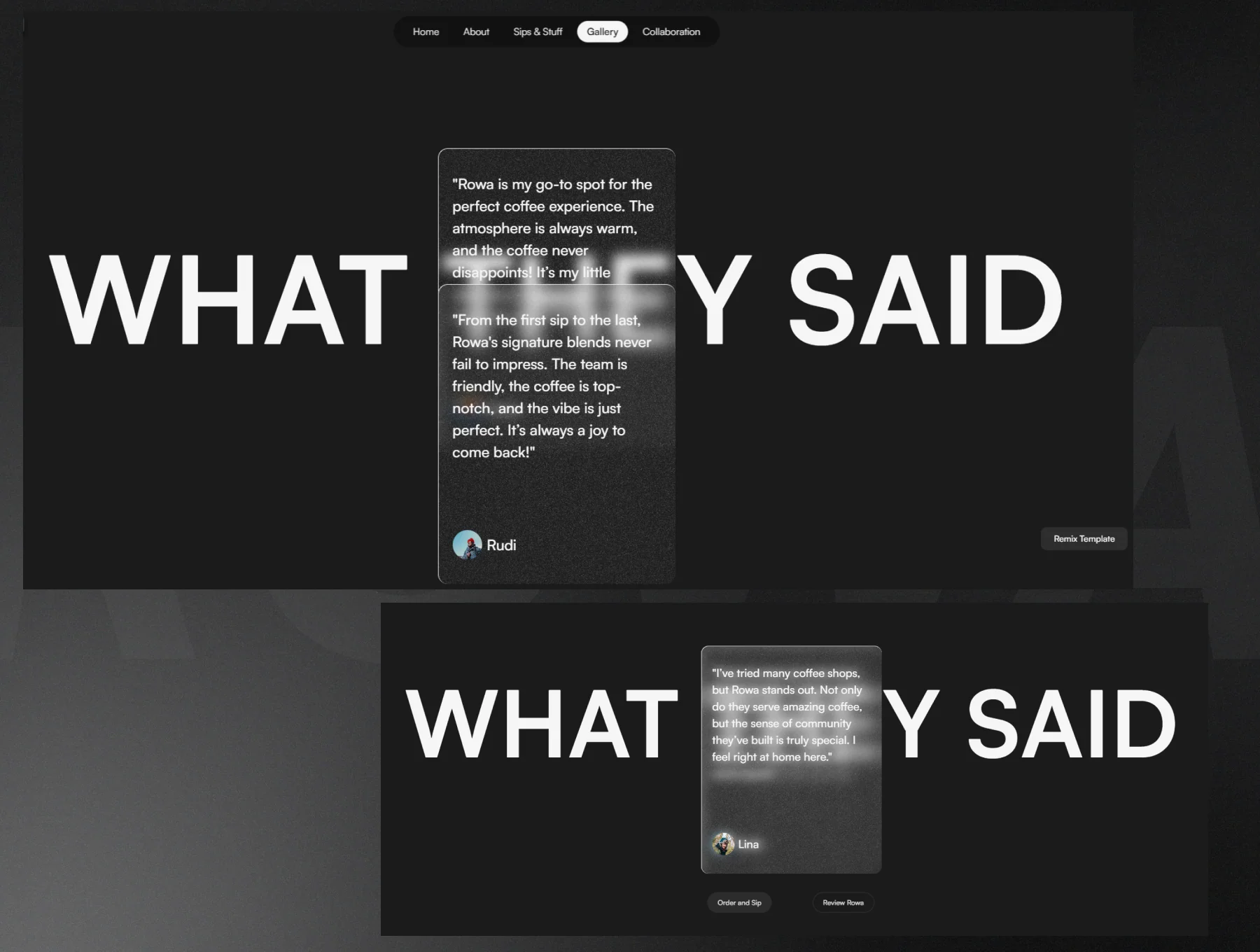 ROWA-Framer Minimalist Coffee Shop Template 7