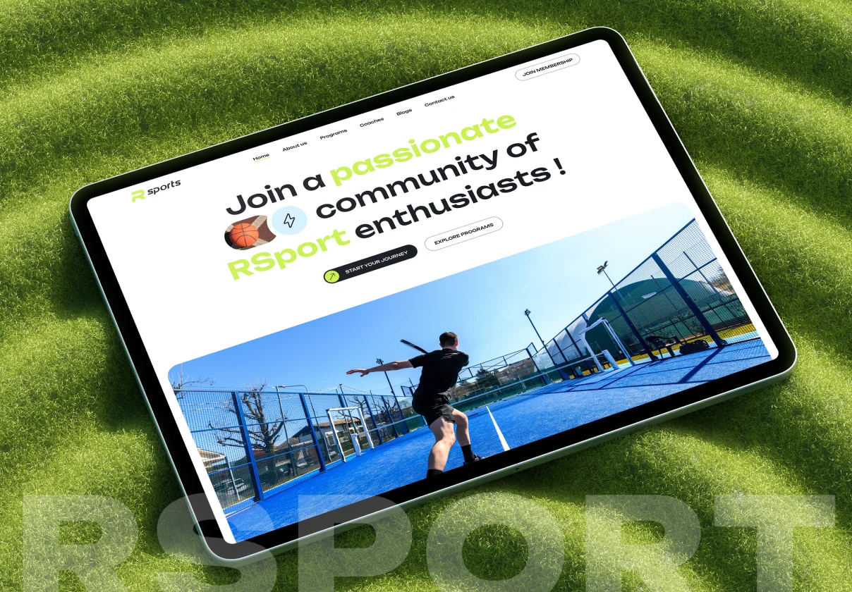 RSport - Sports Academy & Fitness Landing Page UI Kit