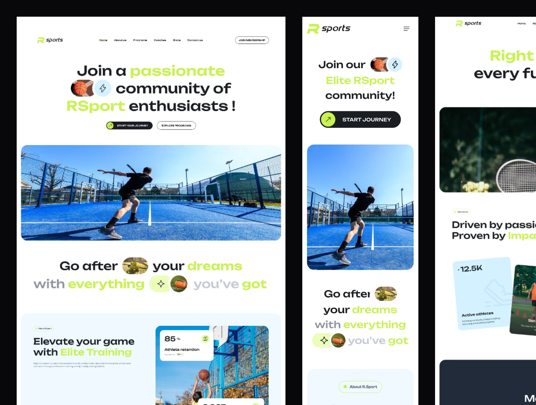 RSport - Sports Academy & Fitness Landing Page UI Kit 5