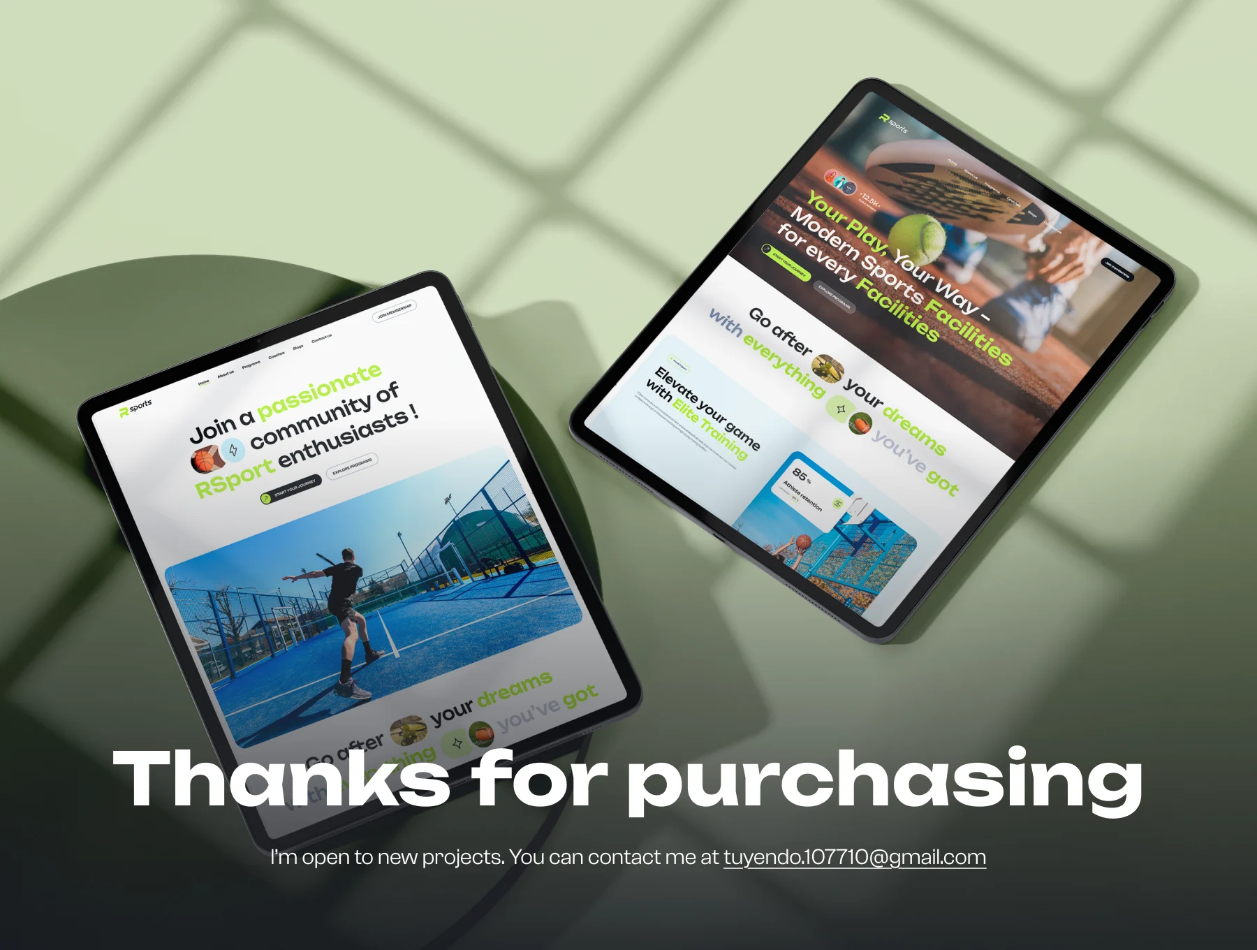 RSport - Sports Academy & Fitness Landing Page UI Kit 8