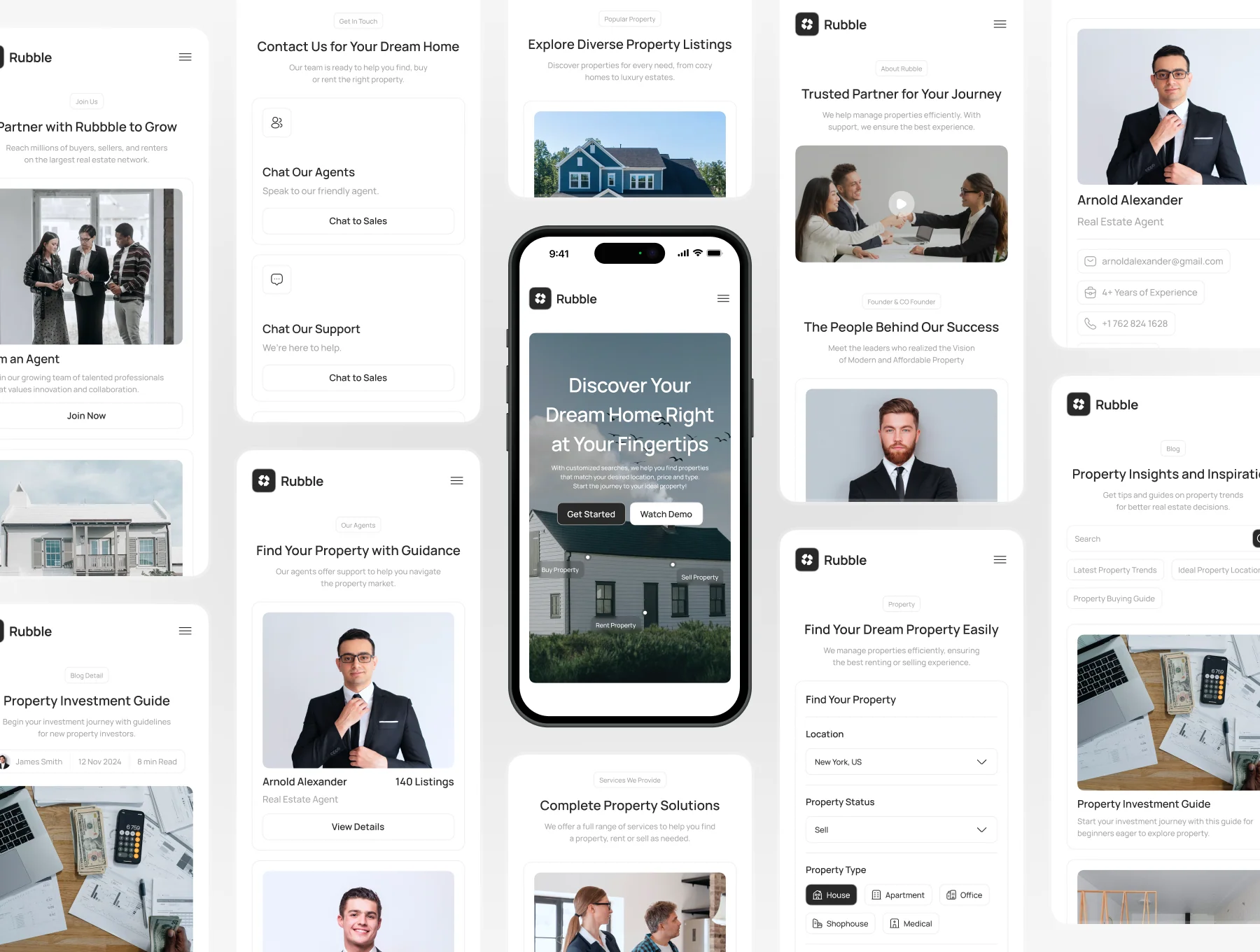 Rubble - Property Website UI Kit 6
