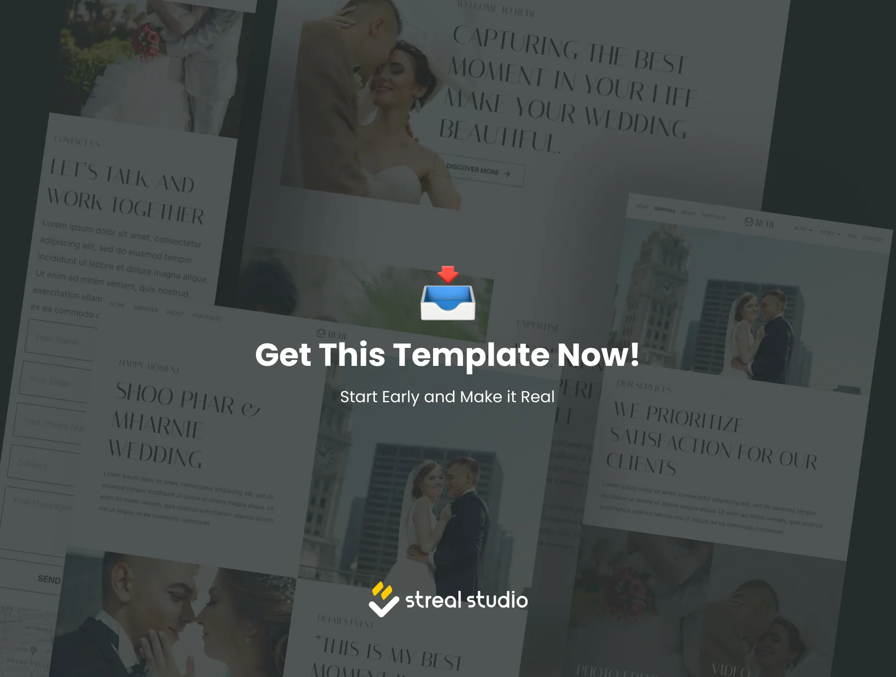 Rubi Wedding Photography Website UI Kit 6