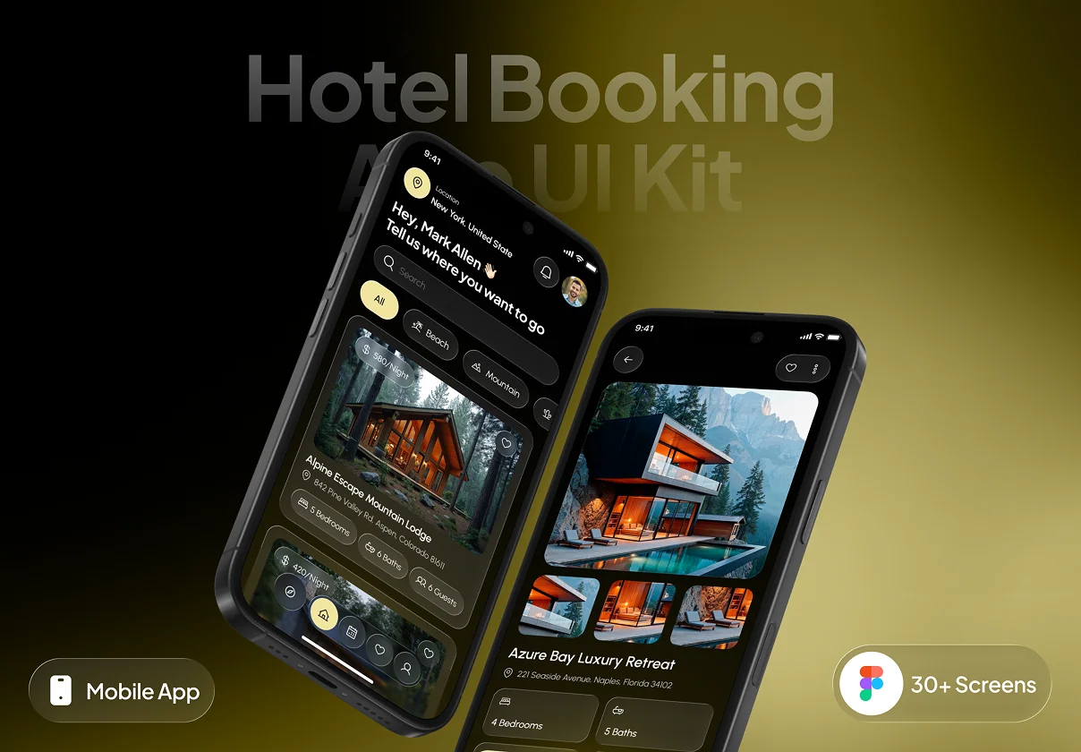 rueou - Hotel Booking App UI Kit