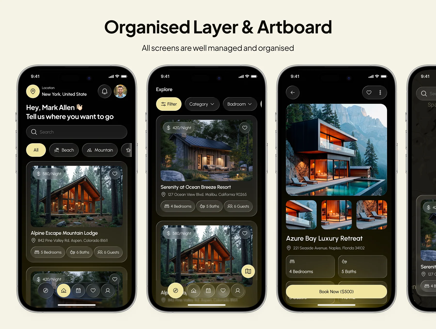 rueou - Hotel Booking App UI Kit 3