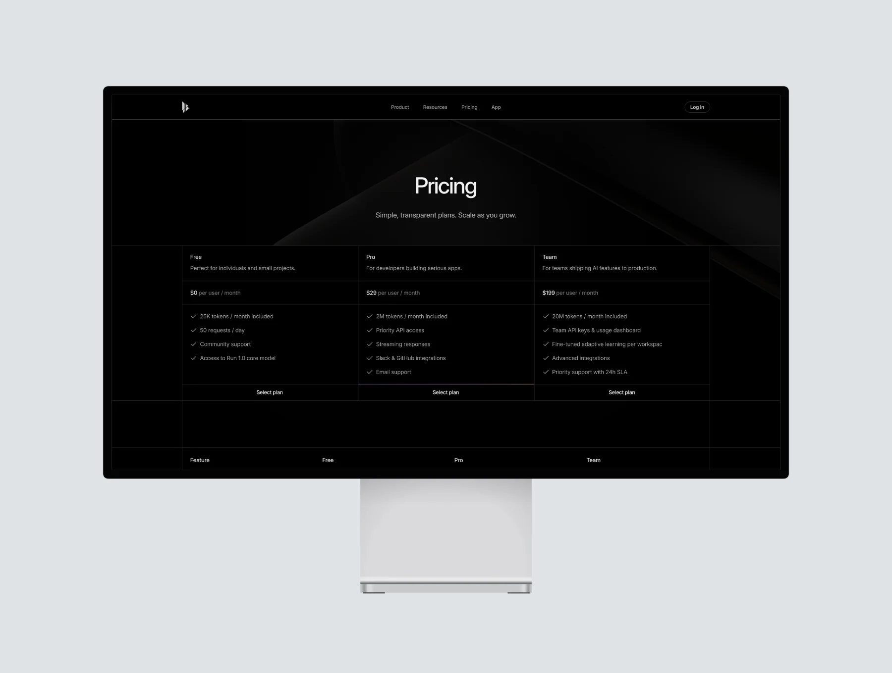 Run 1.0 – AI Model Website Template 4
