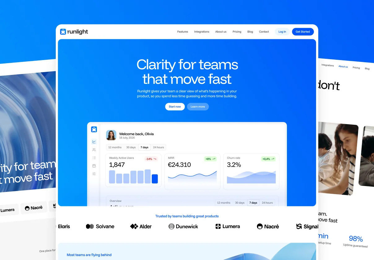 Runlight · SaaS & Startup · AI-Ready Website Template