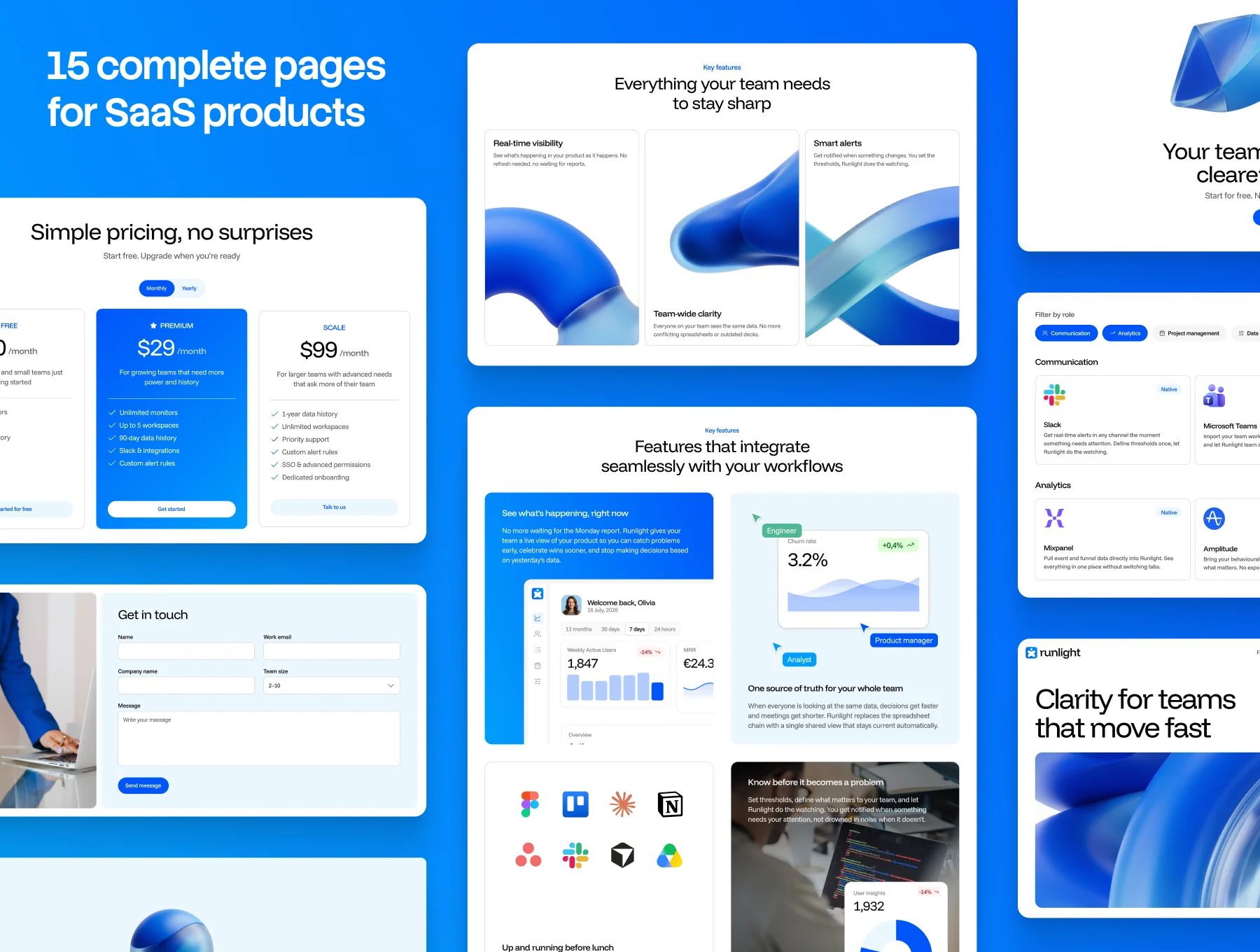 Runlight · SaaS & Startup · AI-Ready Website Template 4