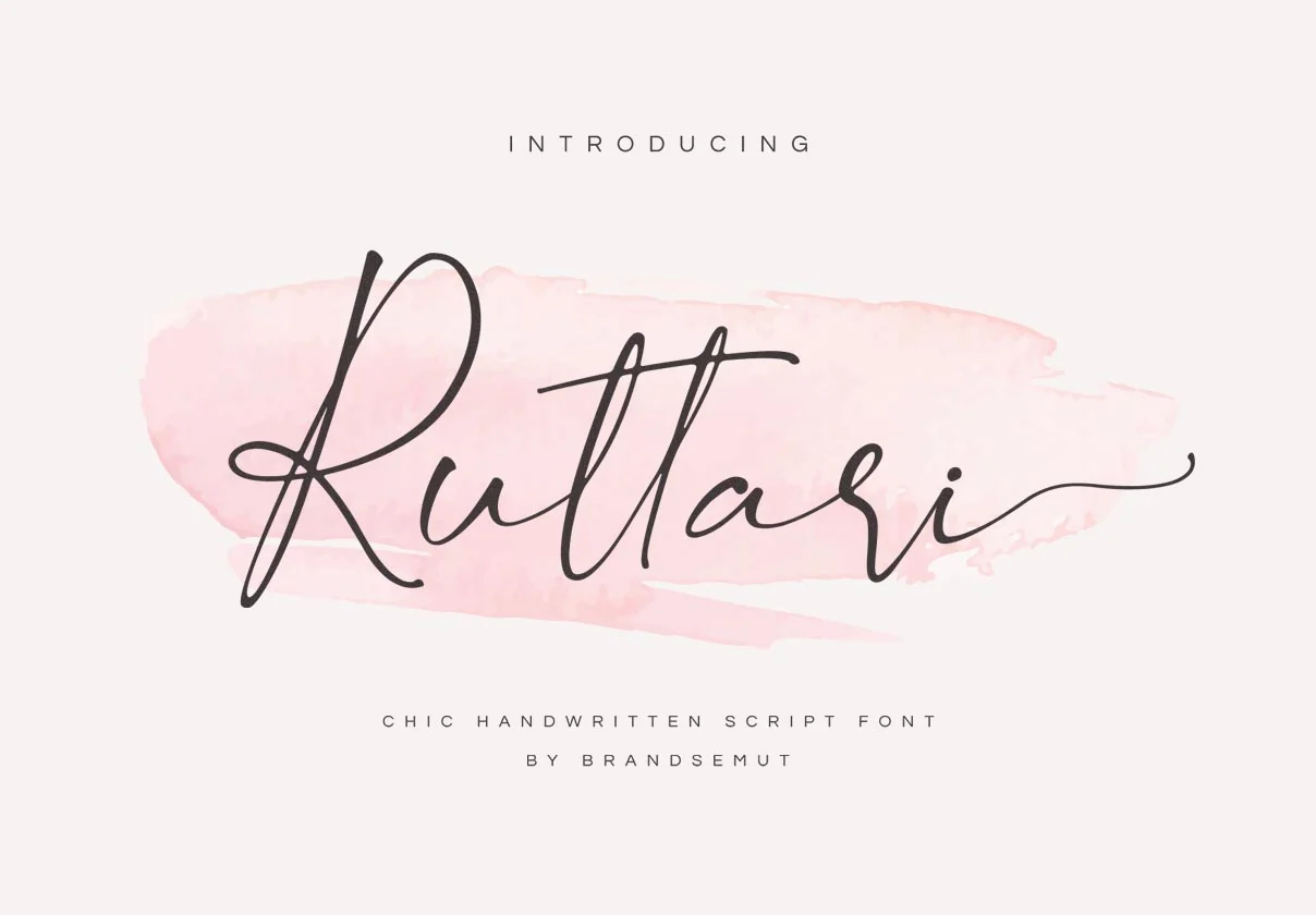 Ruttari // Chic Handwritten Font