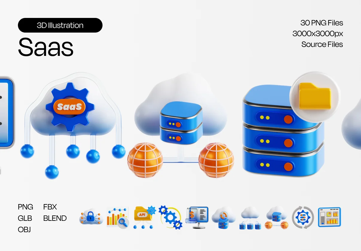 Saas 3D Illustration