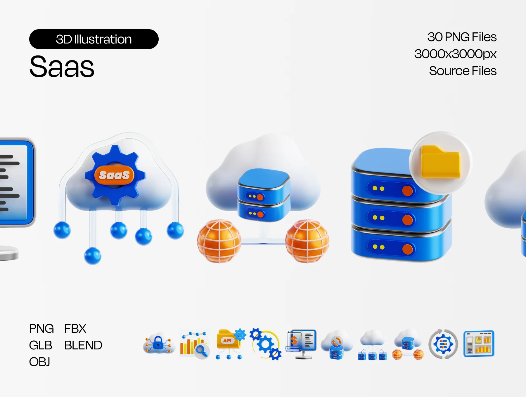Saas 3D Illustration