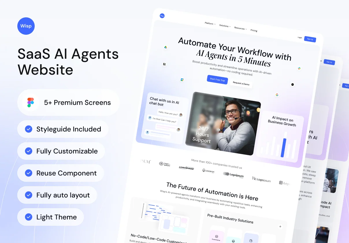 SaaS AI Agents Website