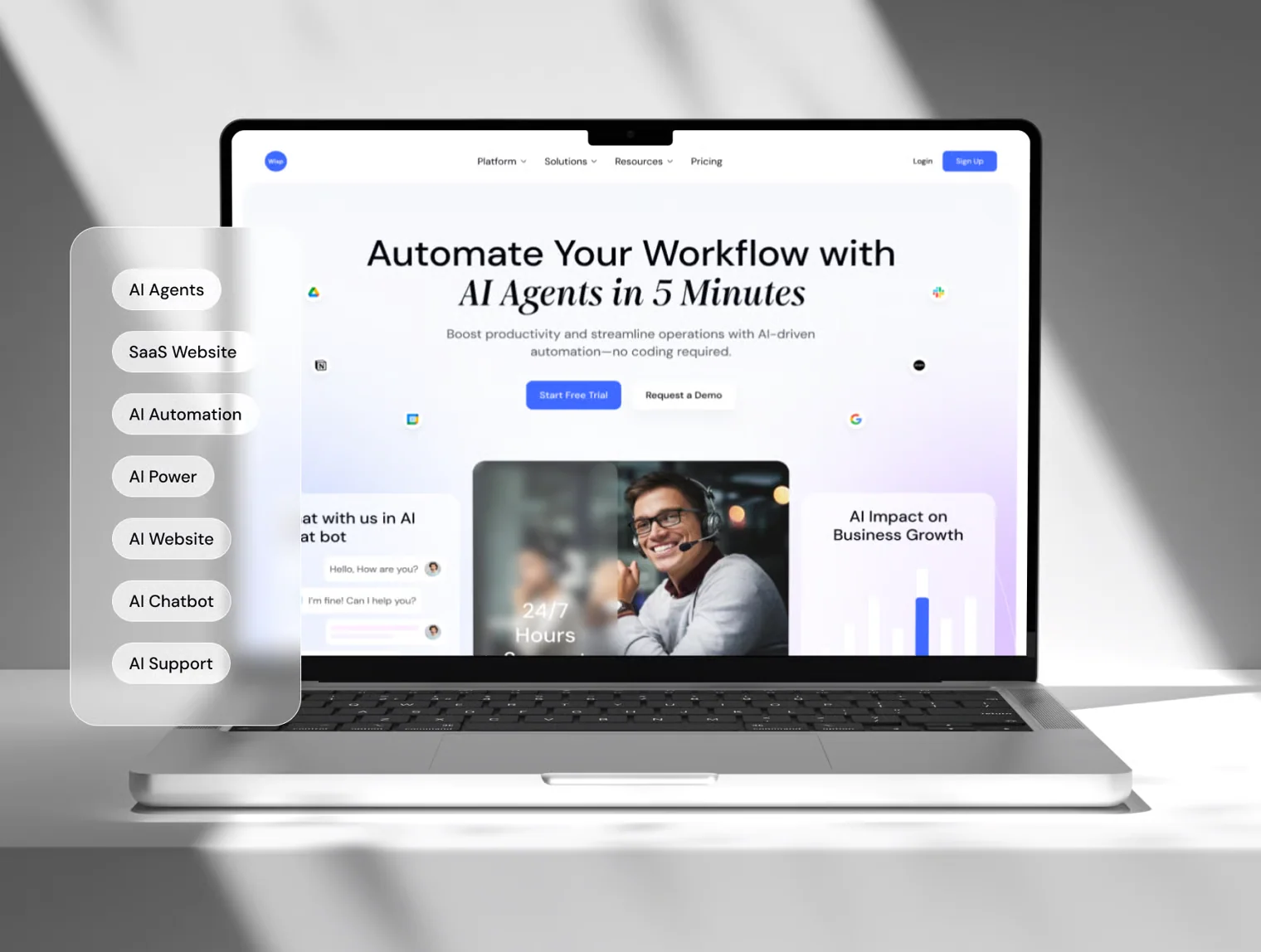 SaaS AI Agents Website 3