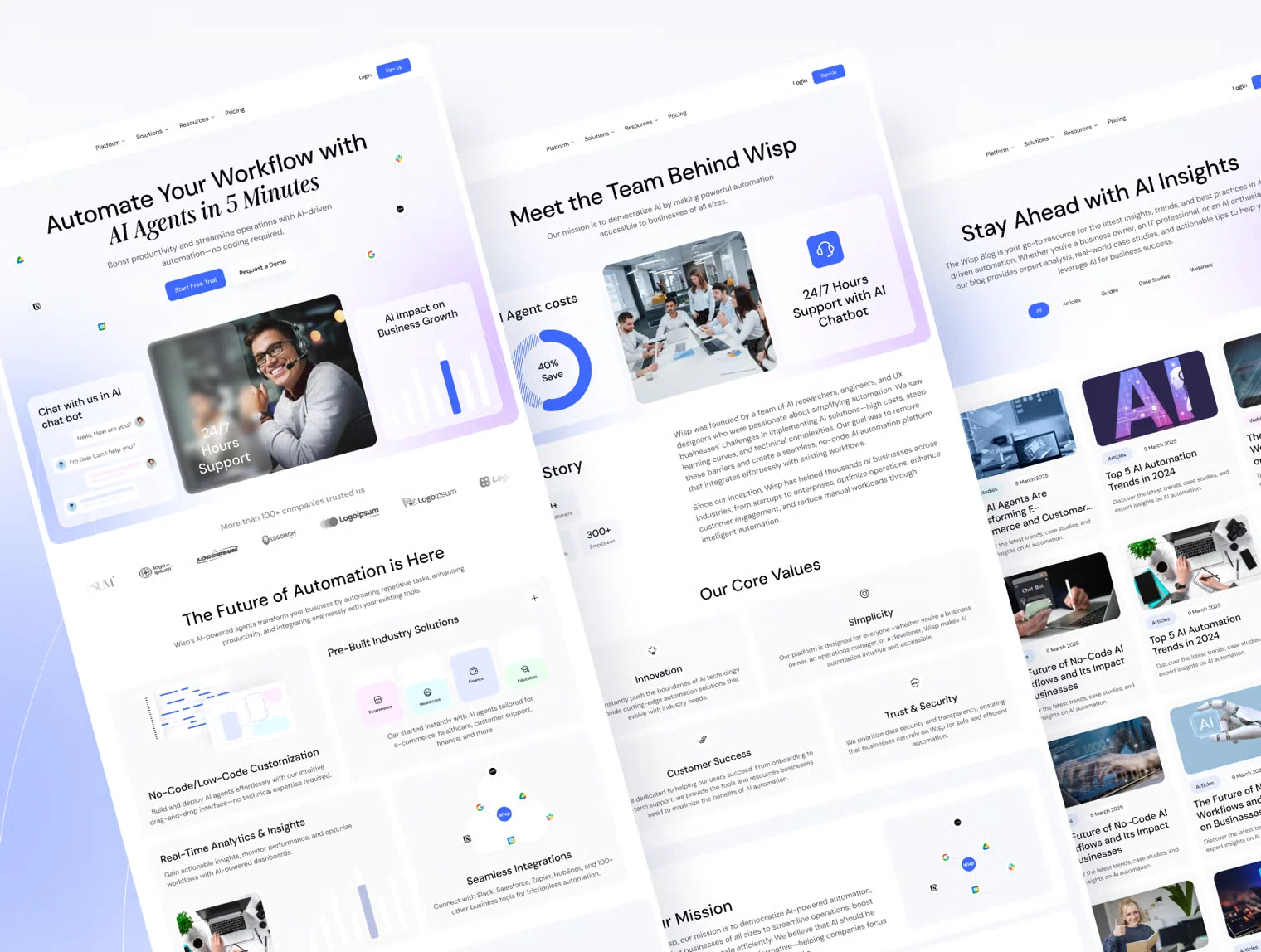 SaaS AI Agents Website 4