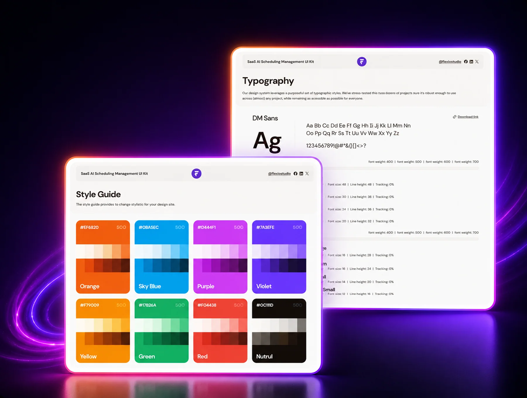 SaaS AI Scheduling Management UI Kit 2