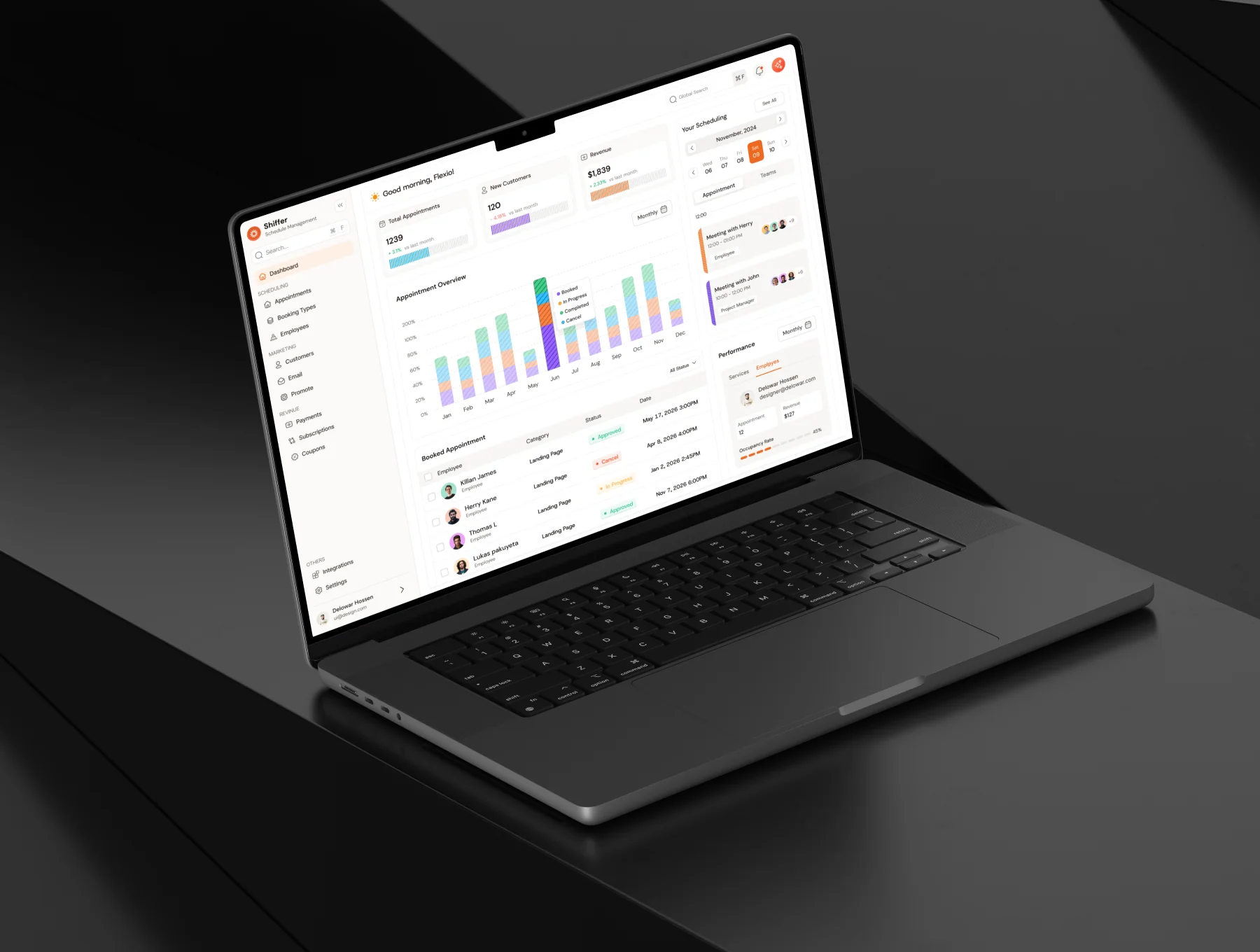 SaaS AI Scheduling Management UI Kit 4