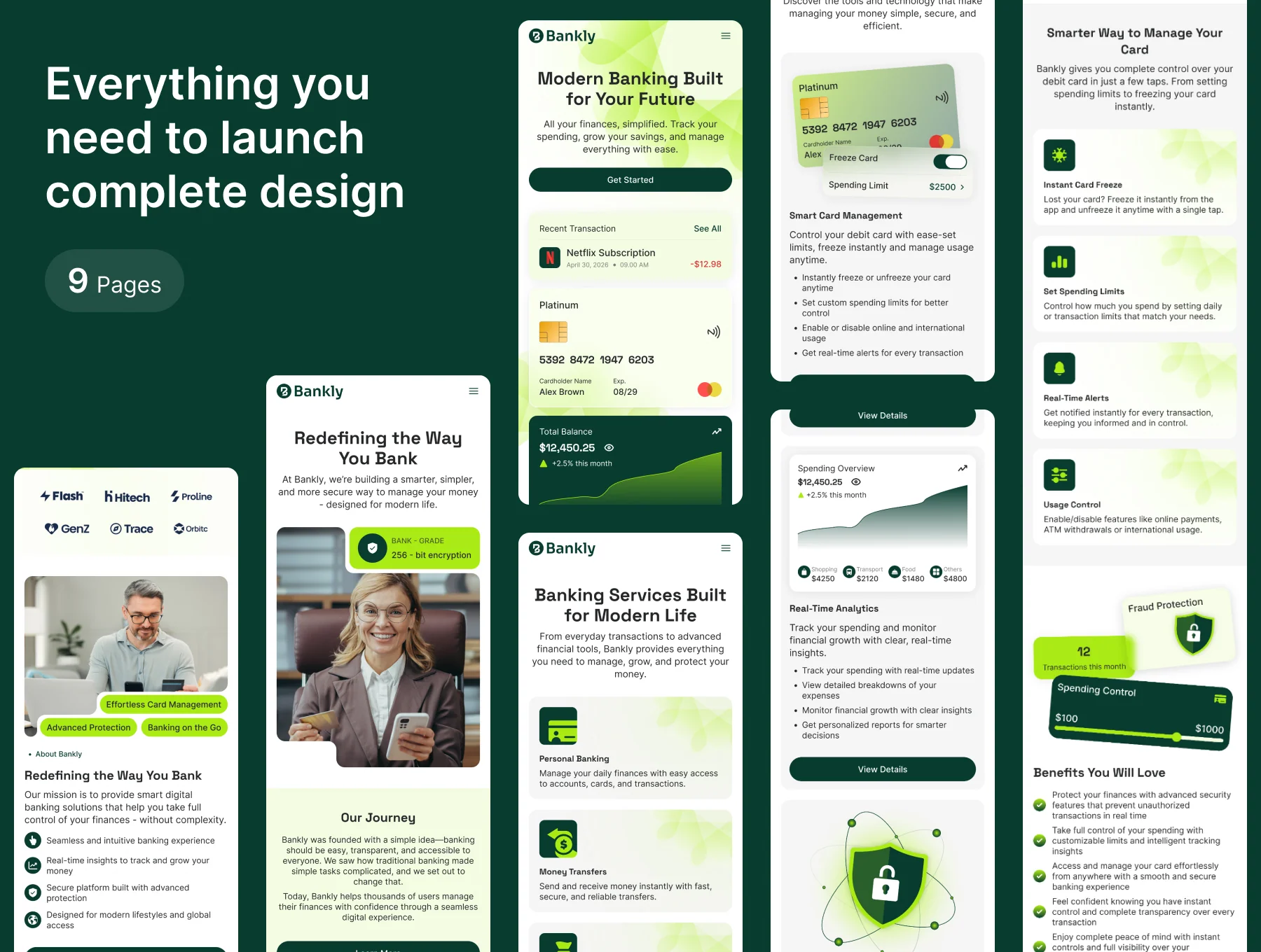 SaaS Bankly Website Template UI Kit 3