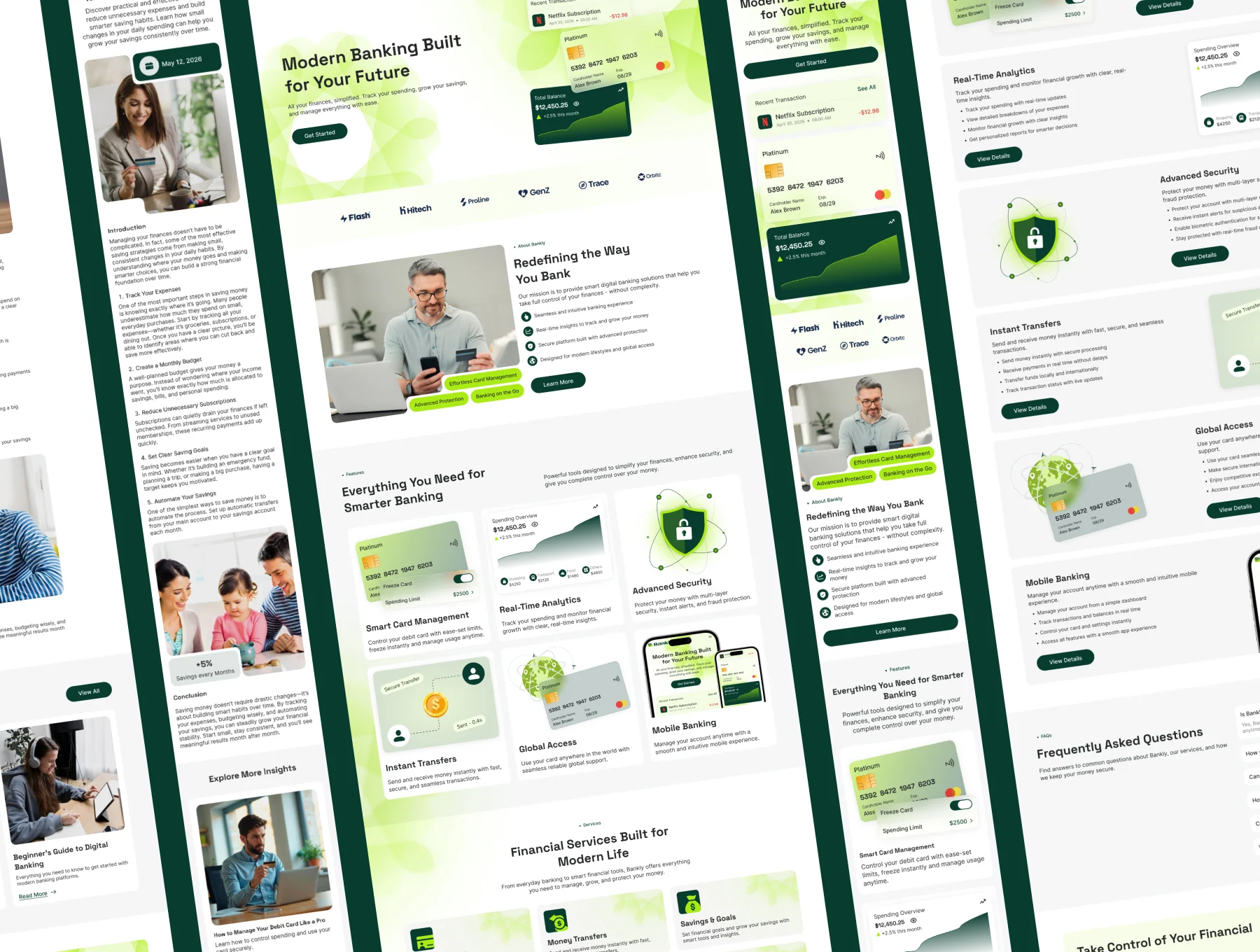 SaaS Bankly Website Template UI Kit 4