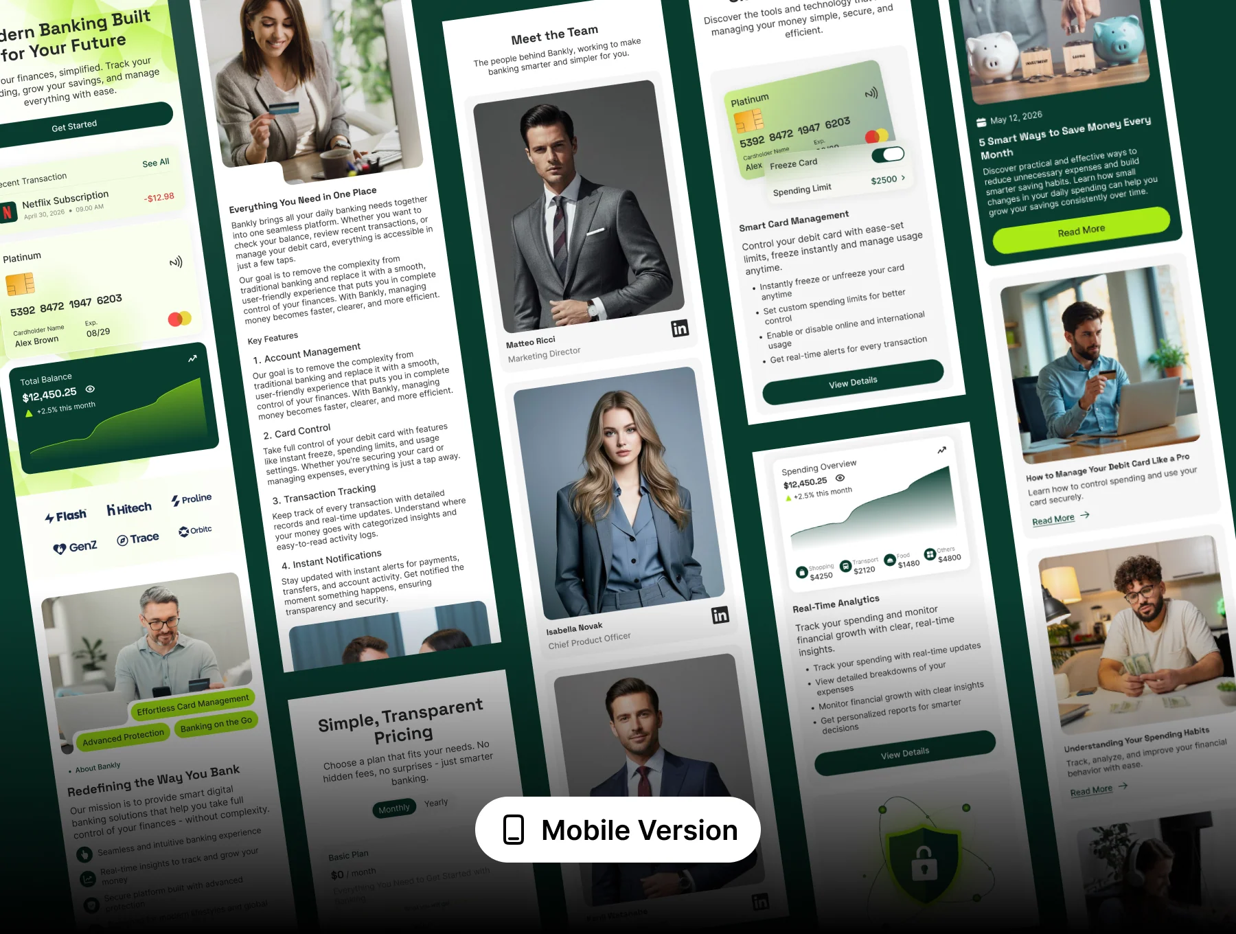 SaaS Bankly Website Template UI Kit 7