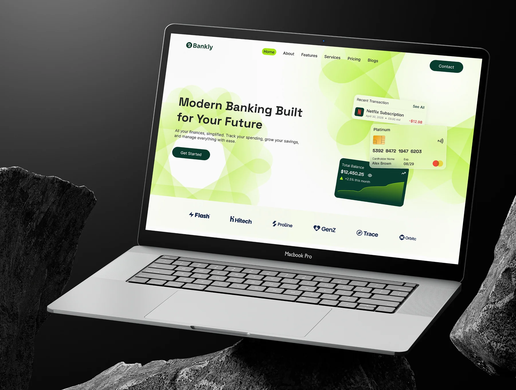SaaS Bankly Website Template UI Kit 8