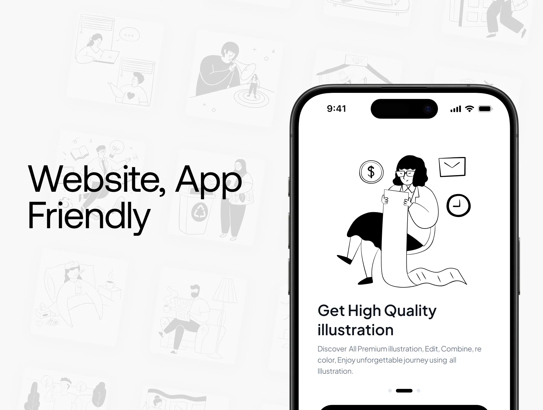 SaaS & Business Flat Line Illustration Pack (70+ Vector Illustrations) 2
