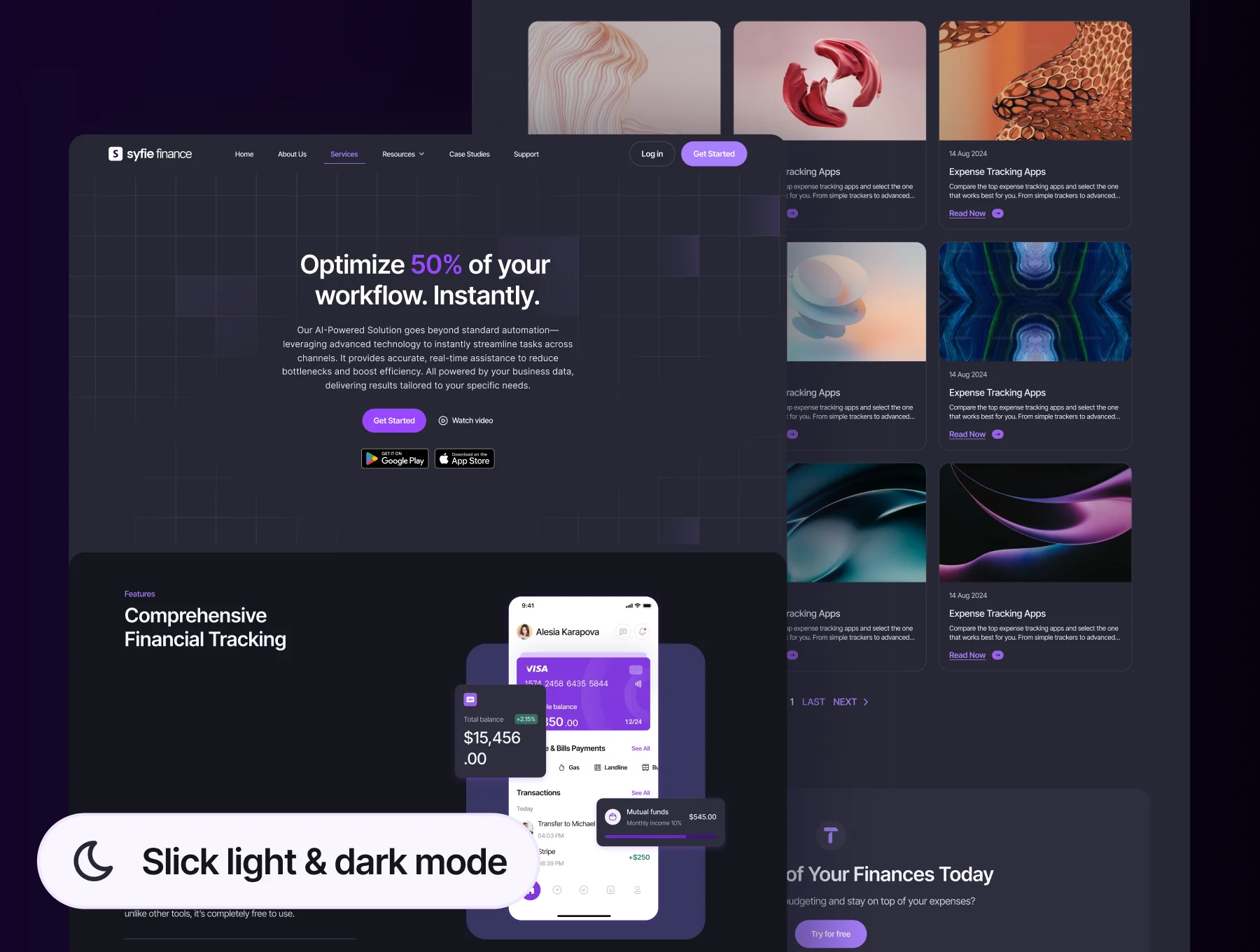 FinTech SaaS Finance Website and Landing Page Template 6