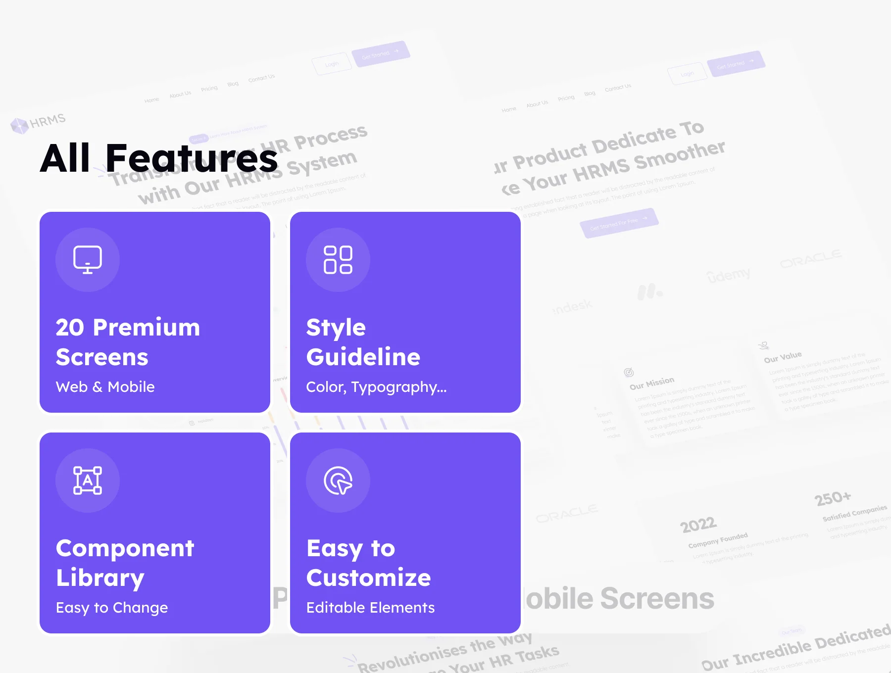 SaaS HRMS Product Website UI Kit 2
