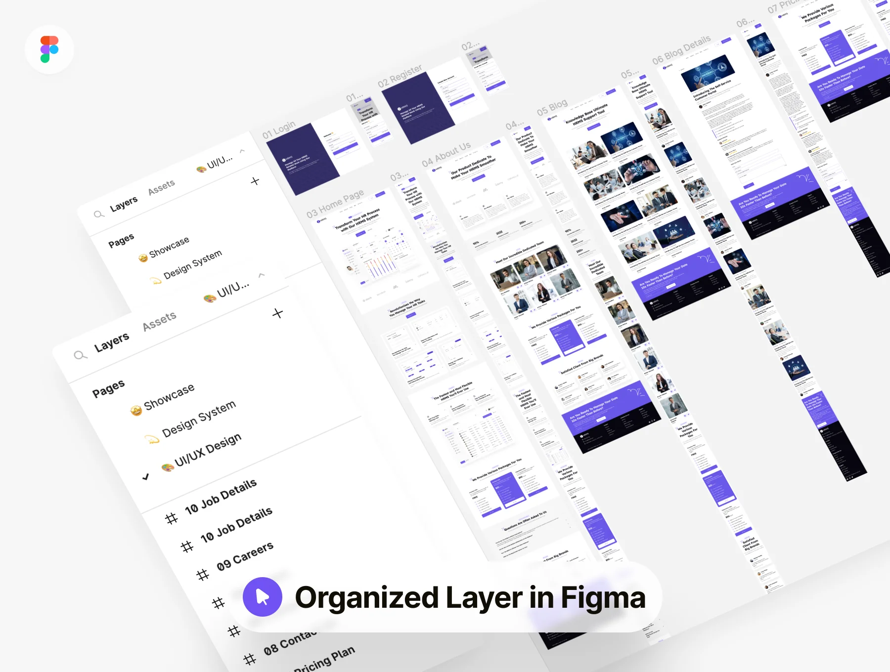 SaaS HRMS Product Website UI Kit 5