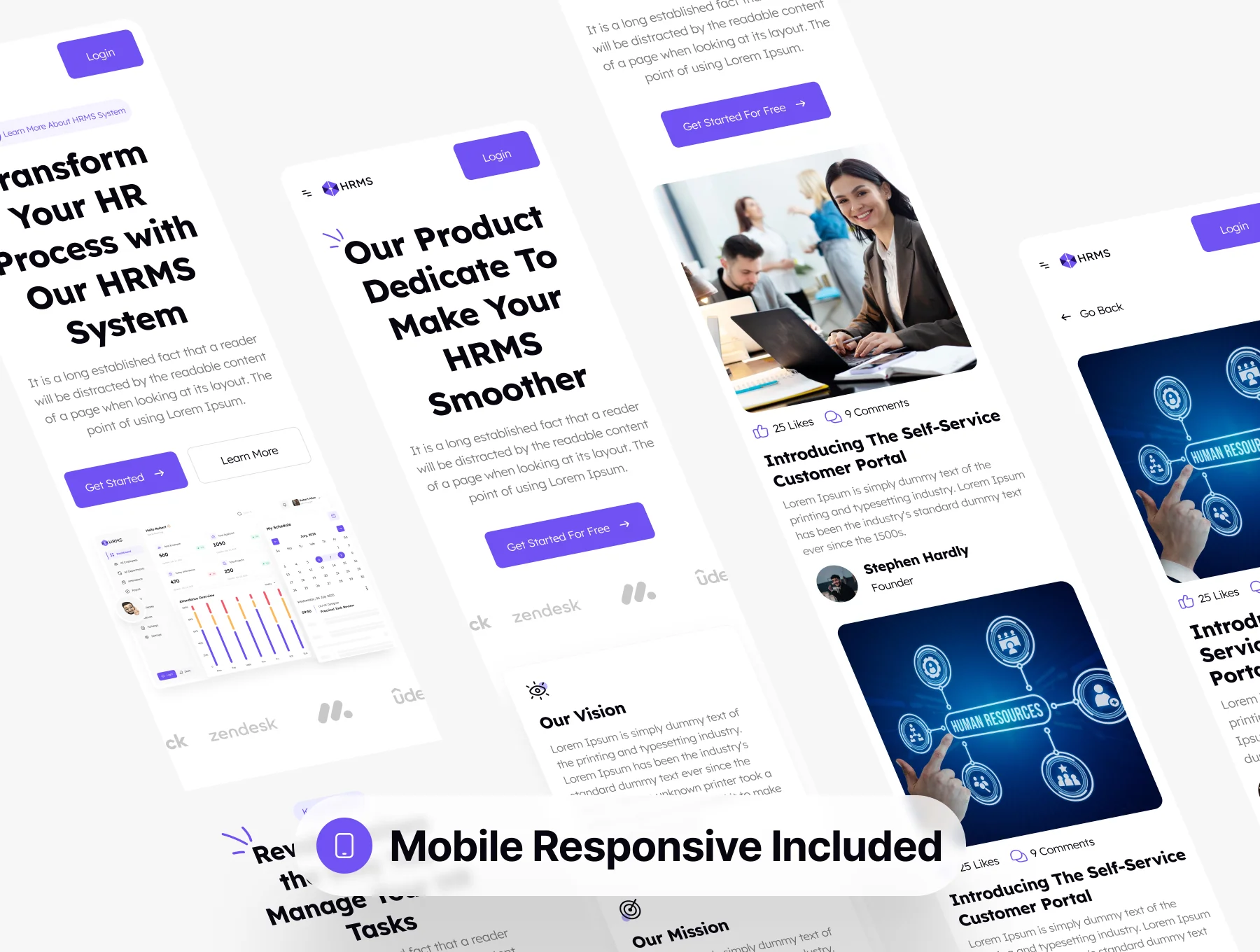 SaaS HRMS Product Website UI Kit 7