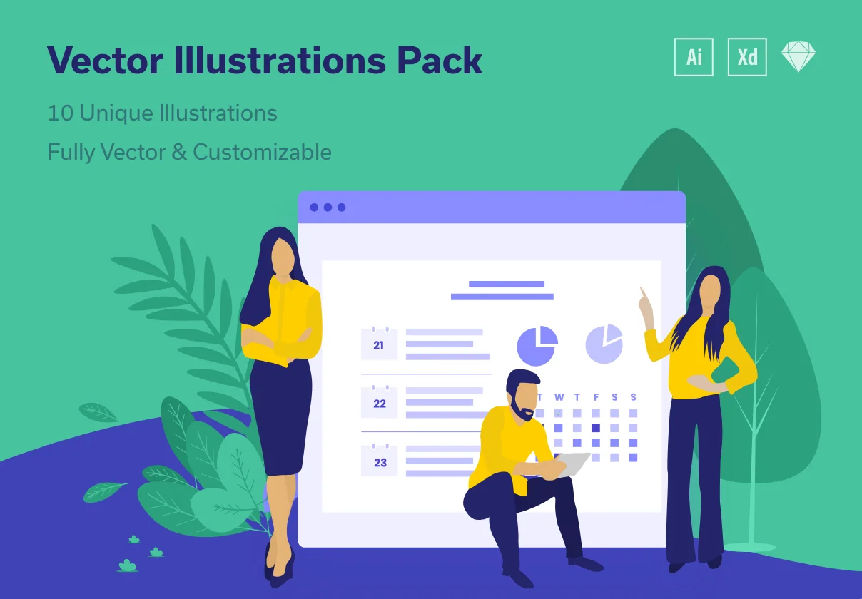 SAAS Landing Page Illustrations