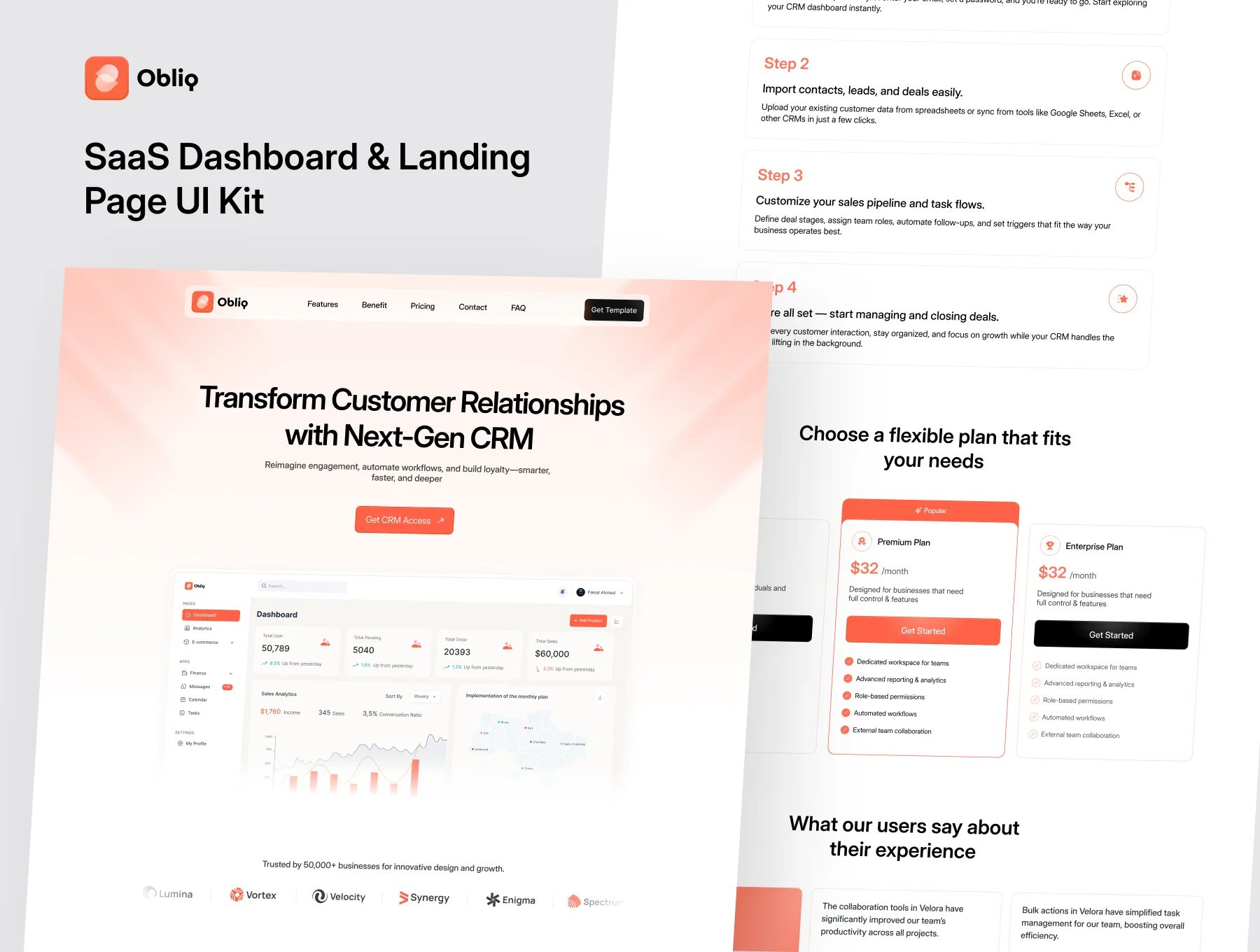 Obliq SaaS Landing Page