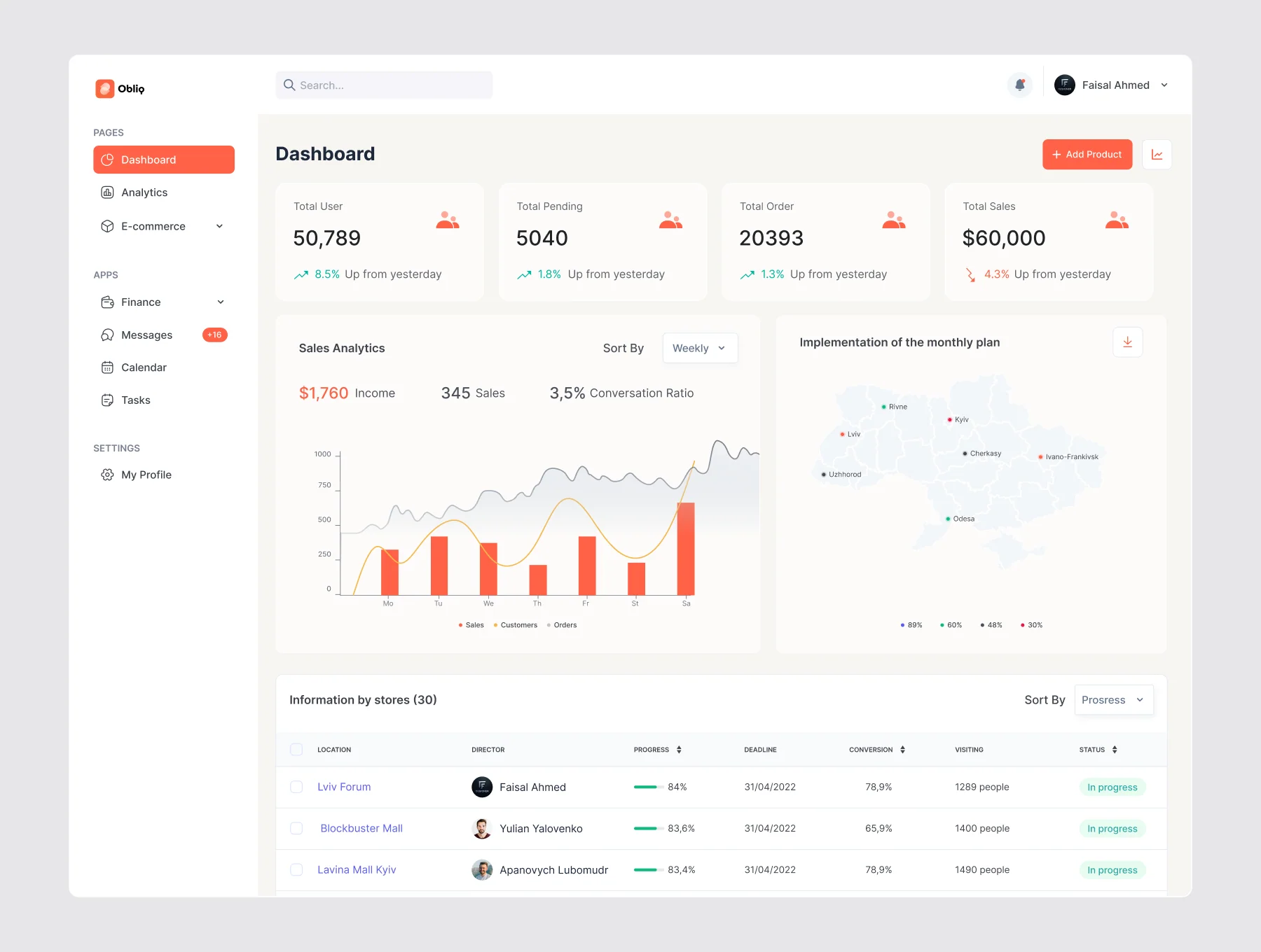 Obliq SaaS Landing Page 3
