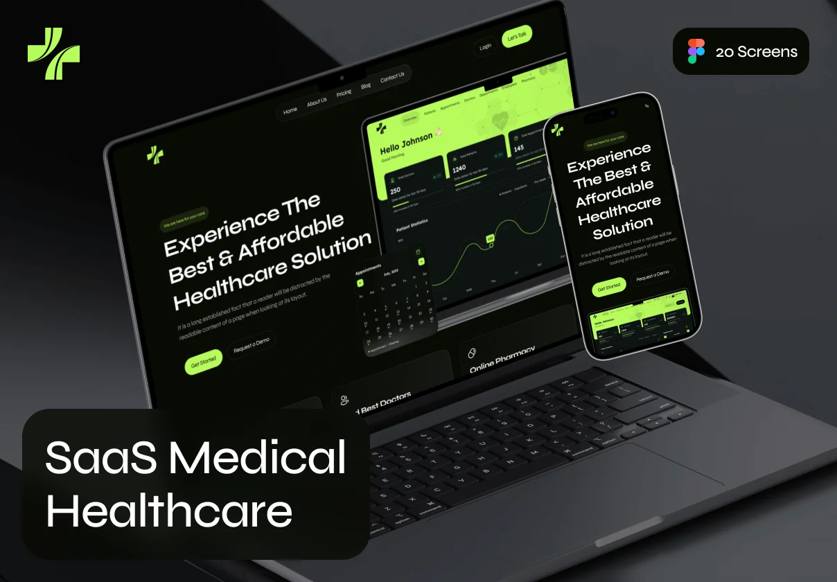 SaaS Medical Healthcare Website UI Kit