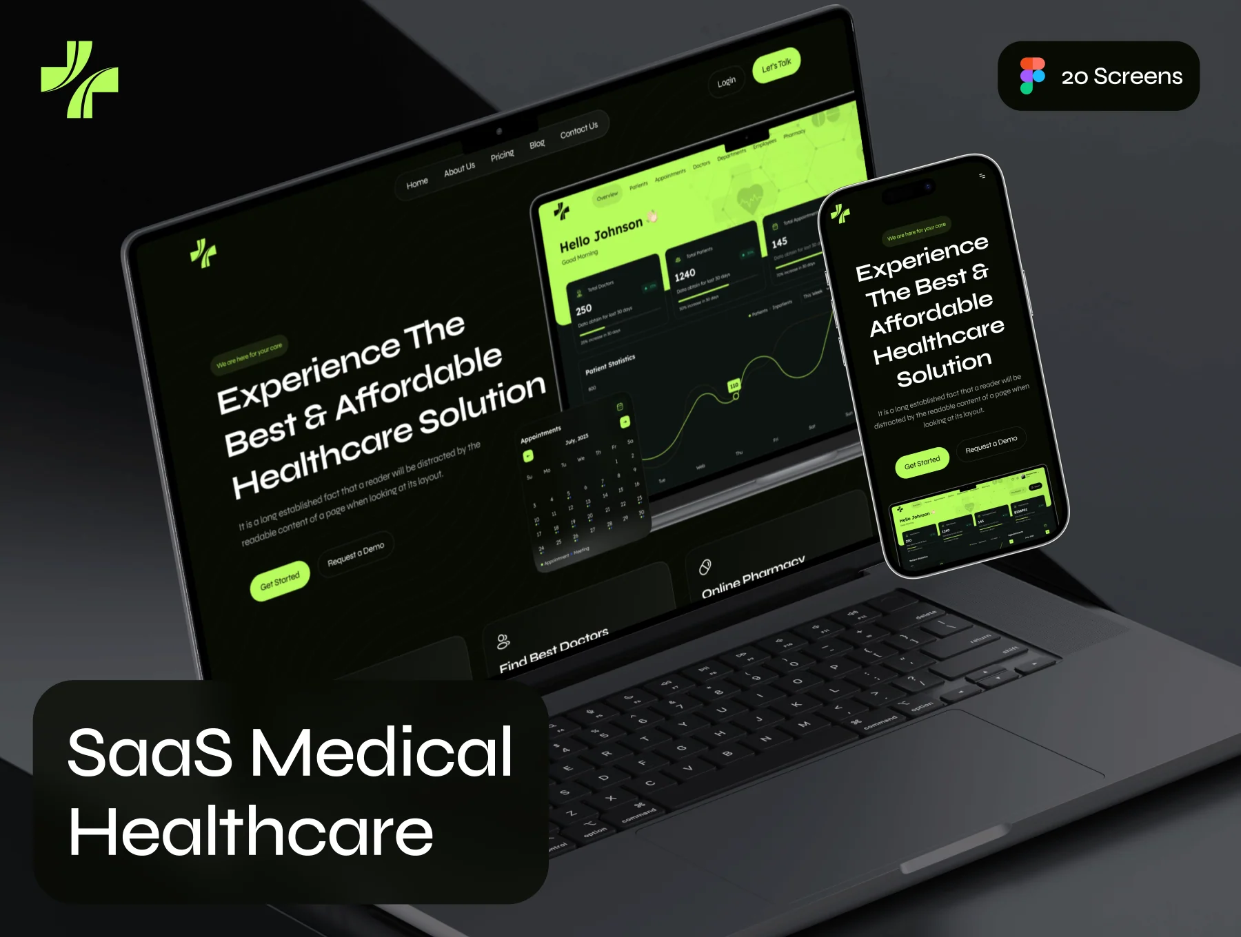 SaaS Medical Healthcare Website UI Kit