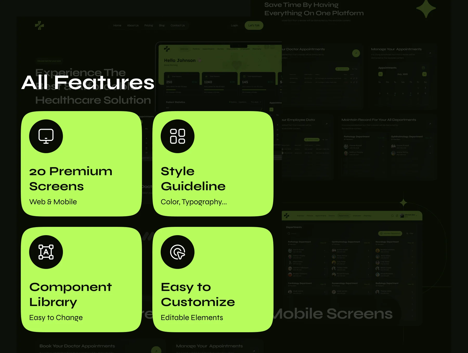 SaaS Medical Healthcare Website UI Kit 2